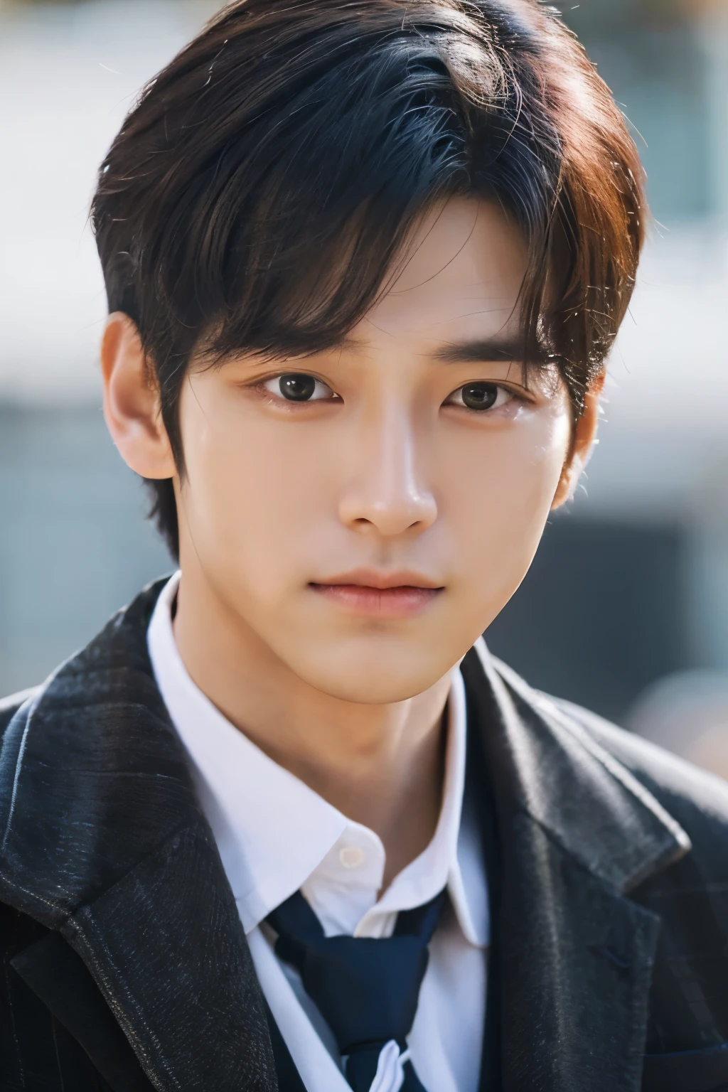 Ultra-realistic capture,Top quality, 1 beautiful Korean man,