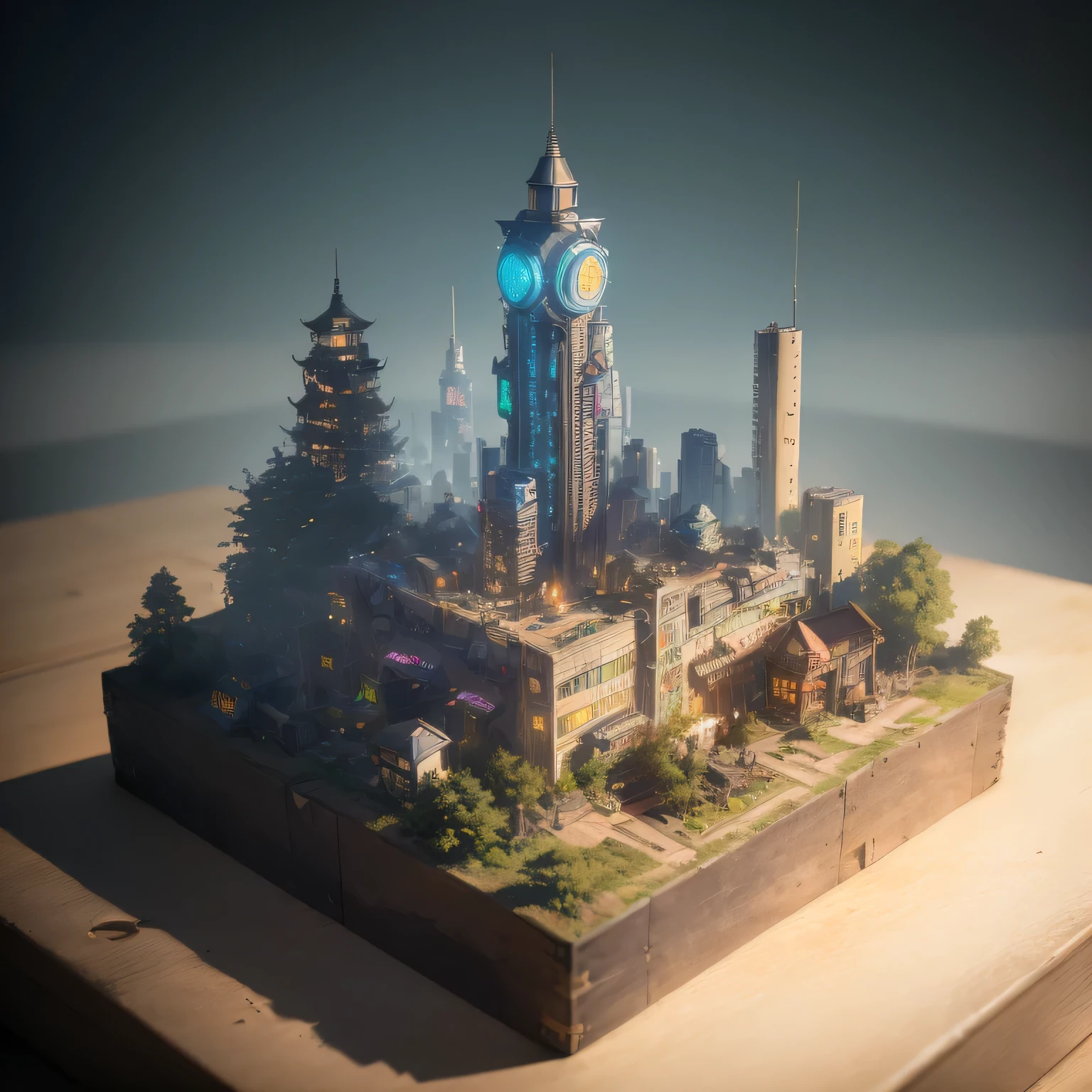 6558年Lunar soil realistic model, (bifurcation, original photo, best quality, masterpiece:1.4),SteampunkCyberpunk6820 City,(CyberpunkLunar soil light:1.3), Lunar soil (related to land),(in a small nature box:1.3),Isometric, small nature, landscape on foundation,landscape,