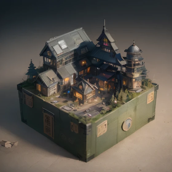 6558年Lunar soil realistic model, (bifurcation, original photo, best quality, masterpiece:1.4),SteampunkCyberpunk6820 City,(CyberpunkLunar soil light:1.3), Lunar soil (related to land),(in a small nature box:1.3),Isometric, small nature, landscape on foundation,landscape,