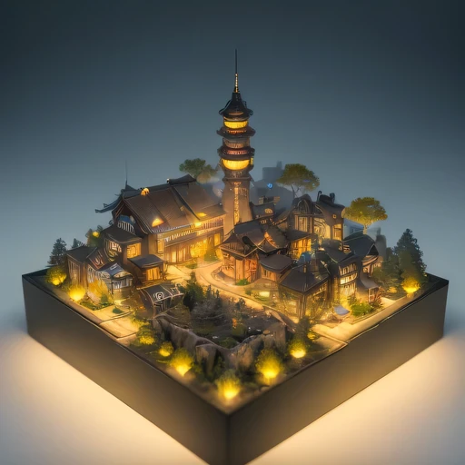 6558年Lunar soil realistic model, (bifurcation, original photo, best quality, masterpiece:1.4),SteampunkCyberpunk6820 City,(CyberpunkLunar soil light:1.3), Lunar soil (related to land),(in a small nature box:1.3),Isometric, small nature, landscape on foundation,landscape,