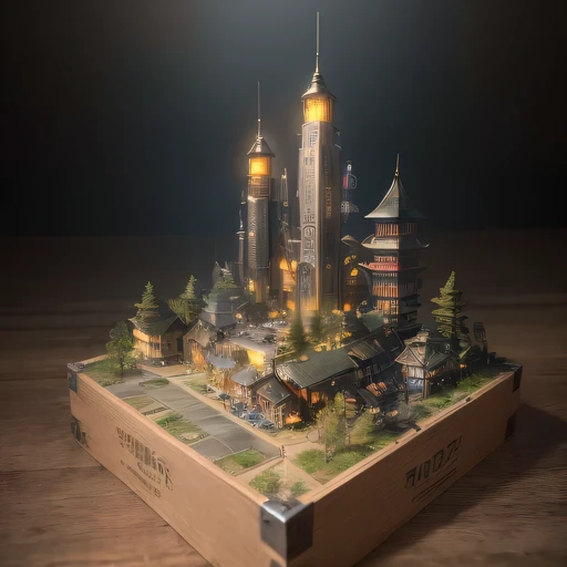 6558年Lunar soil realistic model, (bifurcation, original photo, best quality, masterpiece:1.4),SteampunkCyberpunk6820 City,(CyberpunkLunar soil light:1.3), Lunar soil (related to land),(in a small nature box:1.3),Isometric, small nature, landscape on foundation,landscape,