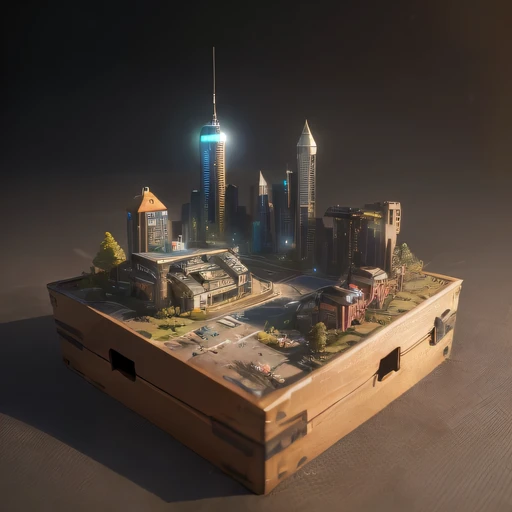 2558年Mards realistic model, (bifurcation, original photo, best quality, masterpiece:1.4),SteampunkCyberpunk6820 City,(CyberpunkMards light:1.3), Mards (related to land),(in a small nature box:1.3),Isometric, small nature, landscape on foundation,landscape,