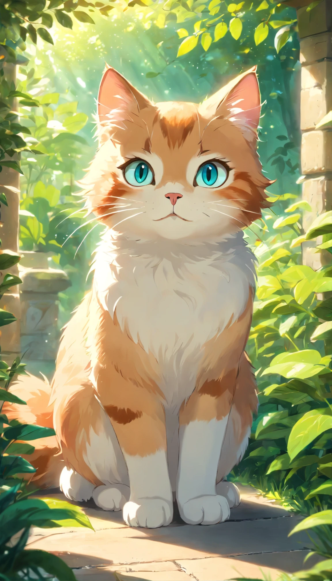 (better quality,4K,8K,High resolution,masterpiece:1.2),super detailed,(realist,fotorrealist,fotorrealist:1.37),beautiful,fine eyes,detailed lips,very detailed,adorable,Playful cat in the garden,bright light,bright light,magic lighting,adorable3Dレンダリング,Nice artwork,Nice bright lights,bright light impressionantes,beautifulデジタルアート,Lovely digital art,adorable猫,Capricious cat,bright light cativantes,Glossy digital art,Beautiful and shining creatures,adorableCapricious cat,magic scene