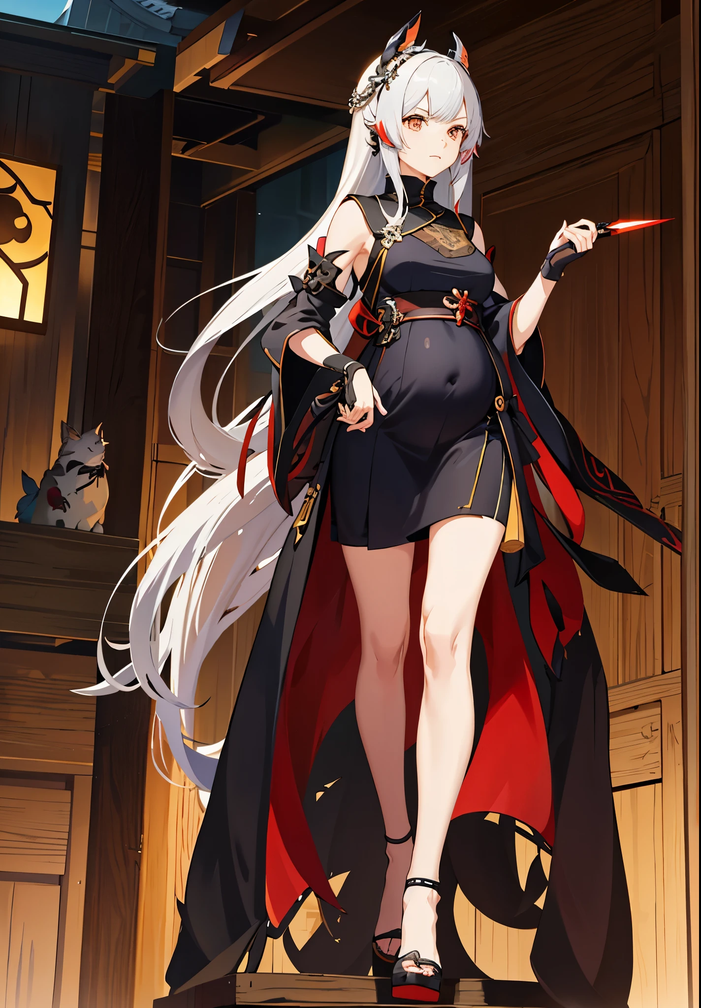 (masterpiece, best quality, highres, high quality:1.2), award winning, super detail, high details, textured skin, anatomically correct, ccurate, UHD, retina, 1080P, HD, 4K, 8k, 16k, silver white hair, long hair, shinny hair, perfect medium round breasts, charming and stunning woman, attractive beauty, pantyhose black, white Cloak, high heels, ((Crimson red Eyes)), crimson throne, crimson palace, crimson lighting,