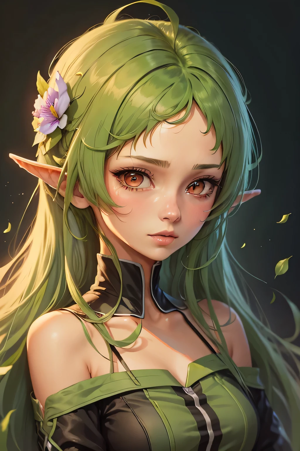 Anna Dittmann's green hairstyle