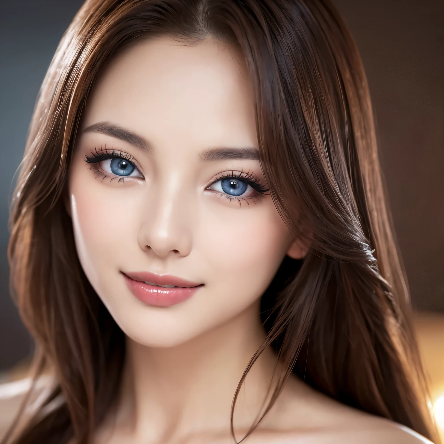 ((highest quality、table top、8K、best image quality、extremely complex and detailed depiction))、1 german prostitute、blue eyes、brown hair、alone、Blurred background of classy german brothel、(The most obscene german prostitute costumes:1.1)、(Finest prostitute costume:1.1)、very intricate decoration、look at me、a bewitching slight smile、perfect makeup、long eyelashes、lipstick、(perfect anatomy:1.1)、slight smile、(Huge premium bedroom background blurred:1.1)、(close up of face:1.5)、Super high-definition sparkling eyes、ultra high definition hair、Beautiful skin with ultra-high definition gloss and moisture、Super high resolution perfect teeth、Ultra high definition beauty face、(The most moody and romantic warm lighting:1.1)