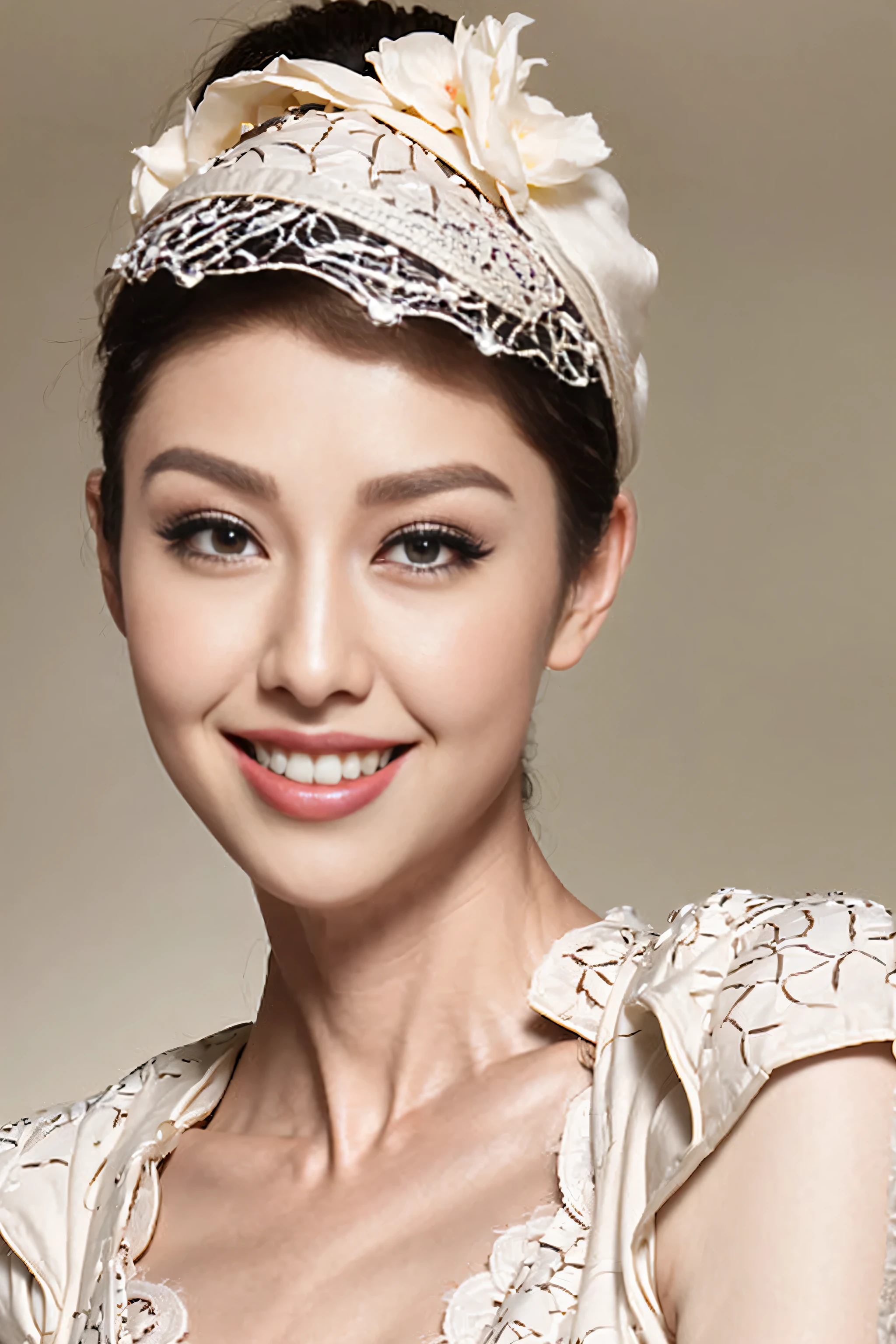 Fashion model 20 years old [[[[close up]]]], [[[[neck]]]], [[[[Shoulder]]]], perfect eyes, perfect iris，perfect lips，perfect teeth，perfect skin，White skin，Soft headlight，High density imaging review，Face slimming type，slender nose，long black hair，（Face is clear and delicate），((white lace underwear))，((Sexy))，The background is outdoor，green trees and grass，best quality，masterpiece，（pastel colors：1.2）