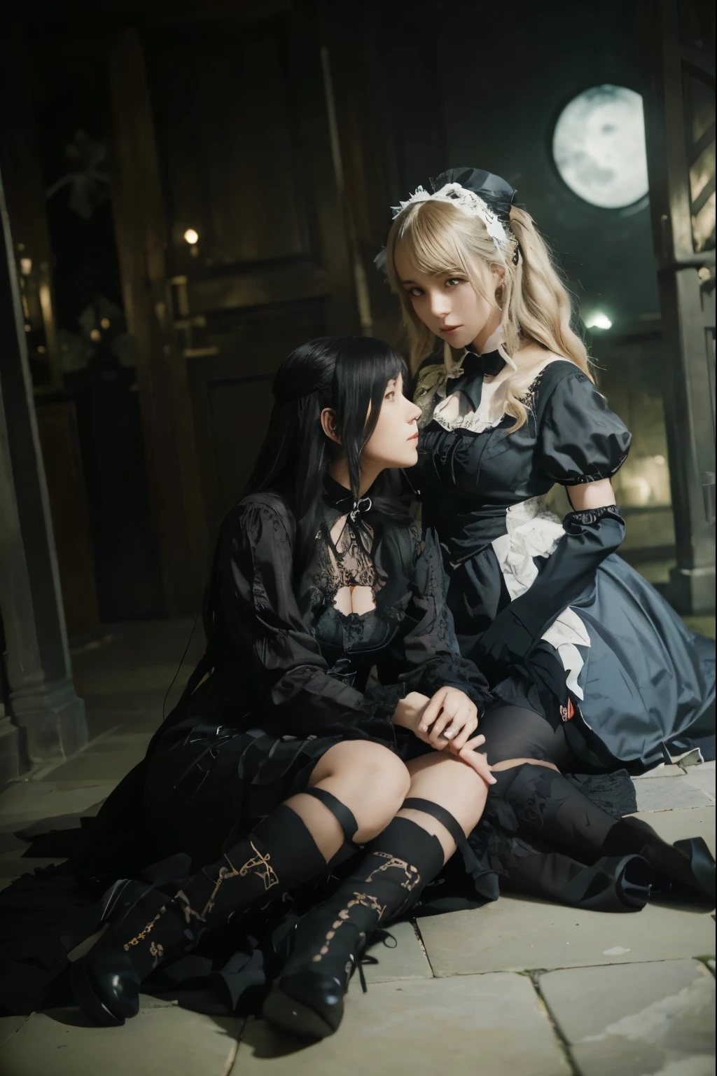(Best quality, 8k, 32k, Masterpiece, UHD:1.2) "Create a captivating AI artwork that transports the viewer to the mysterious and opulent Phantomhive Manor from the Kuroshitsuji/Black Butler anime. Envision an exterior view of the manor with its Victorian architecture, intricate details, and a touch of Gothic elegance. Enhance the atmosphere with a moonlit sky, casting shadows and highlights on the manor's facade. Pay attention to the surrounding landscape, including well-manicured gardens and the subtle presence of darkness that adds an air of intrigue.

Ensure that the Phantomhive Manor is depicted with accuracy, capturing its unique features and iconic elements such as the distinct roofline, arched windows, and any surrounding elements that contribute to the manor's distinctive charm. Utilize a color palette that complements the anime's aesthetic, combining rich, deep hues with subtle tones to create a visually striking and immersive representation of the Phantomhive Manor.

Consider adding a touch of cinematic lighting to emphasize certain areas and create a sense of drama. Whether it's a glimpse into Ciel Phantomhive's enigmatic world or a broader view of the manor against the night sky, aim for a composition that captures the essence of the Black Butler series and the allure of Phantomhive Manor."