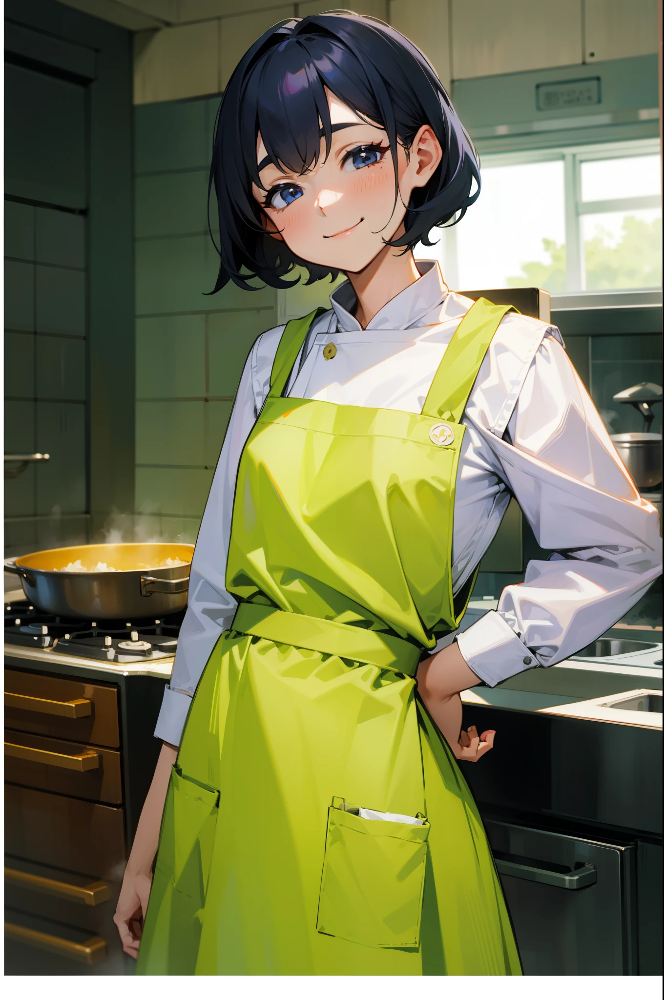 Cook、female、apron、smile、kitchen