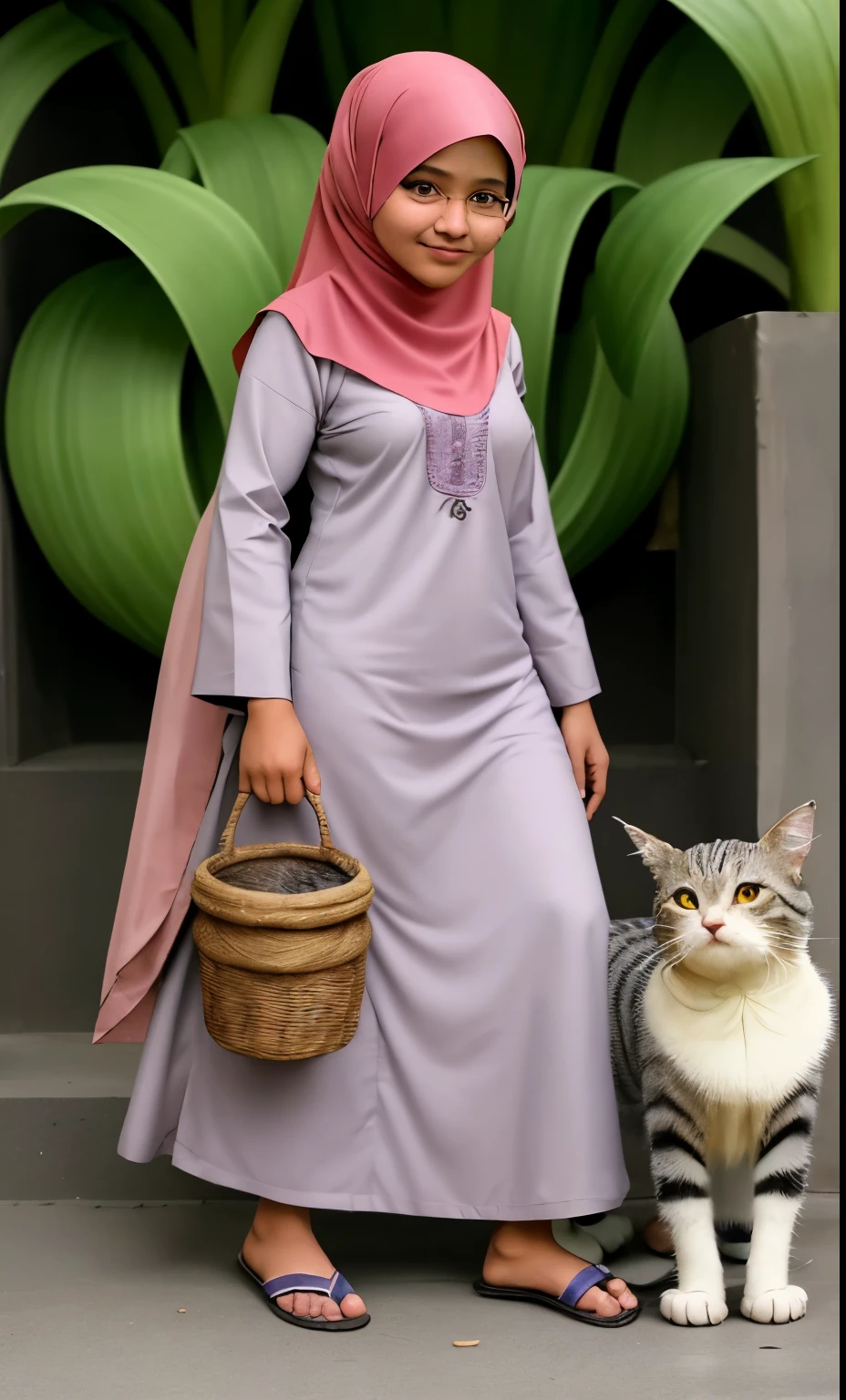 buatkan gambar fraktal seorang wanita cantik berjilbab melukis kucing di kanvas. tanda tangan "Arto" dengan font tulisan tangan diatas kanvas pastikan teks "Arto" terbaca dengan jelas