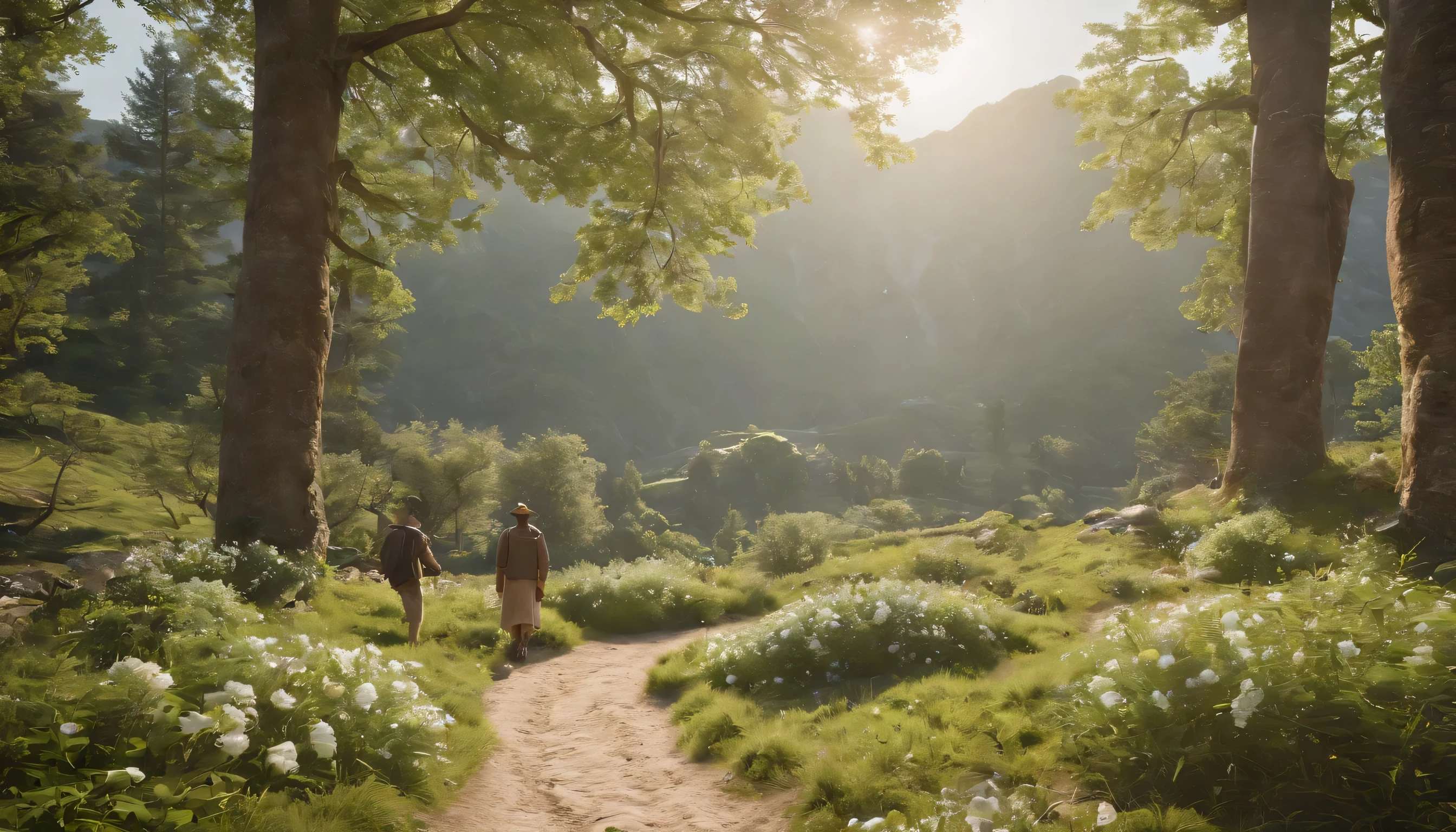 (Highly detailed CG Unity 8K wallpaper、masterpiece、highest quality、Super detailed)、(best lighting、best shadow、very delicate and beautiful)、highest quality、8K、Detailed facial depiction、masterpiece、highest quality、clear image quality、
spring mountain tree々Please take a photo in a space surrounded by fresh greenery..