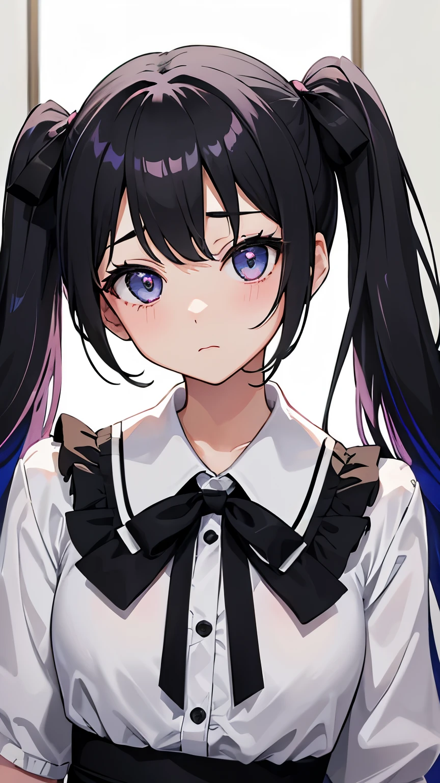 1 Girl,Browsing Caution, Brain W.M., ((stand up)), ((Evil costume)),danmachiHestia, Hestia, ,Black Hair, Twin tails,(((big 1.8))), clavicle, Glowing purple eyes,Absurd, brainwashing,Hollow Eyes, ((Expressionless, Emotional Removal)),avert your eyes , Full body portrait, ((indoor, Dark Factory)),night, (Highest quality、4K、8K、High resolution、Must have:1.2)、Very detailed、(reality、reality的なです、reality的な:1.37)、Ticker、Hyper HD、Studio Lighting、Ultra High Definition Paint、Sharp focus、Physically Based Rendering、Very detailedな、Professional specifications、Vibrancy and color、Blurred、Sports portrait、landscape、Horror Style、Anime Big 、sf、photograph、Concept Artist、Five Fingers, Perfect body, {{{masterpiece}}}, {{{Highest quality}}}, {{Very detailed}}, {shape}, {{Very delicate and beautiful}},Improved cost performance、All Roles、Canon 5D MK4でphotograph、photograph,