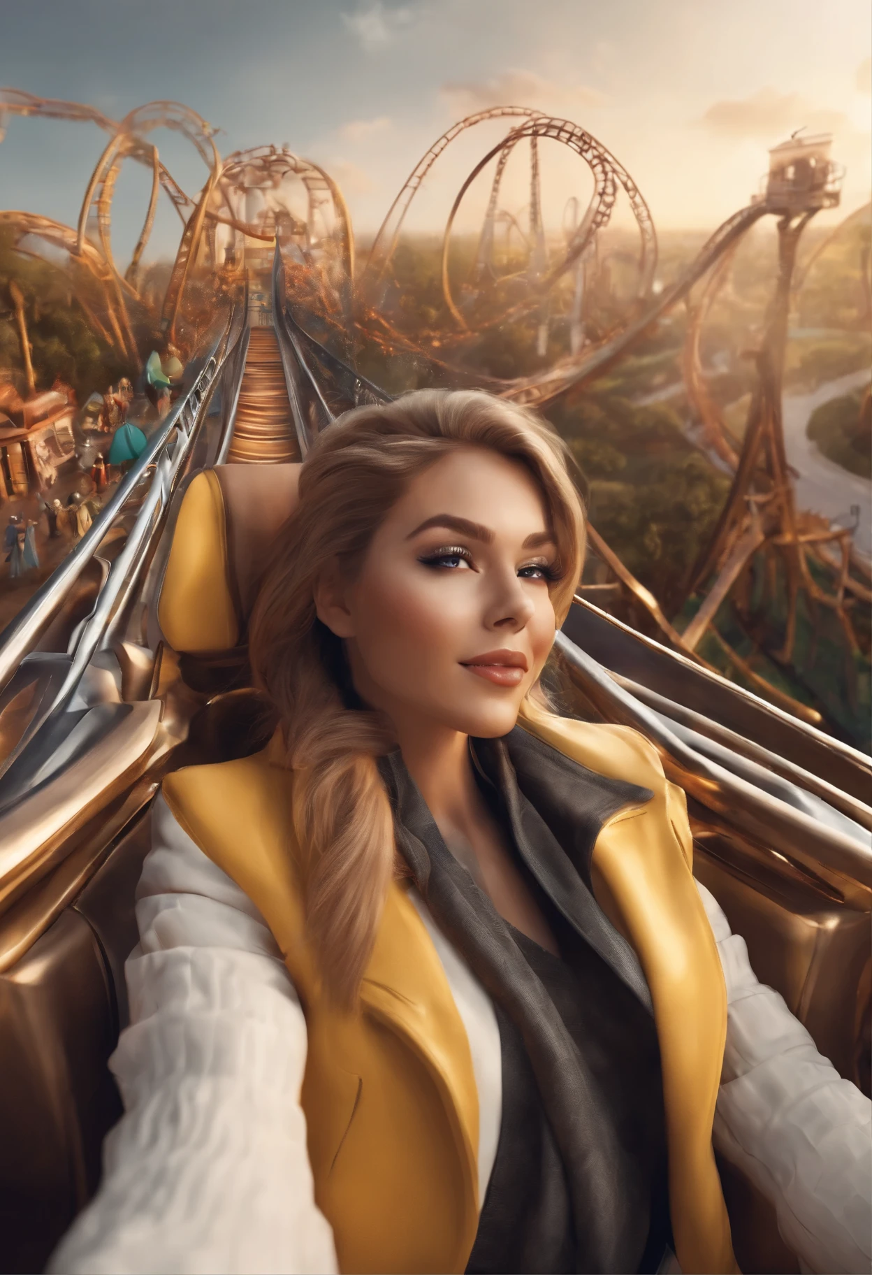 An image of yourself on an amusement park roller coaster