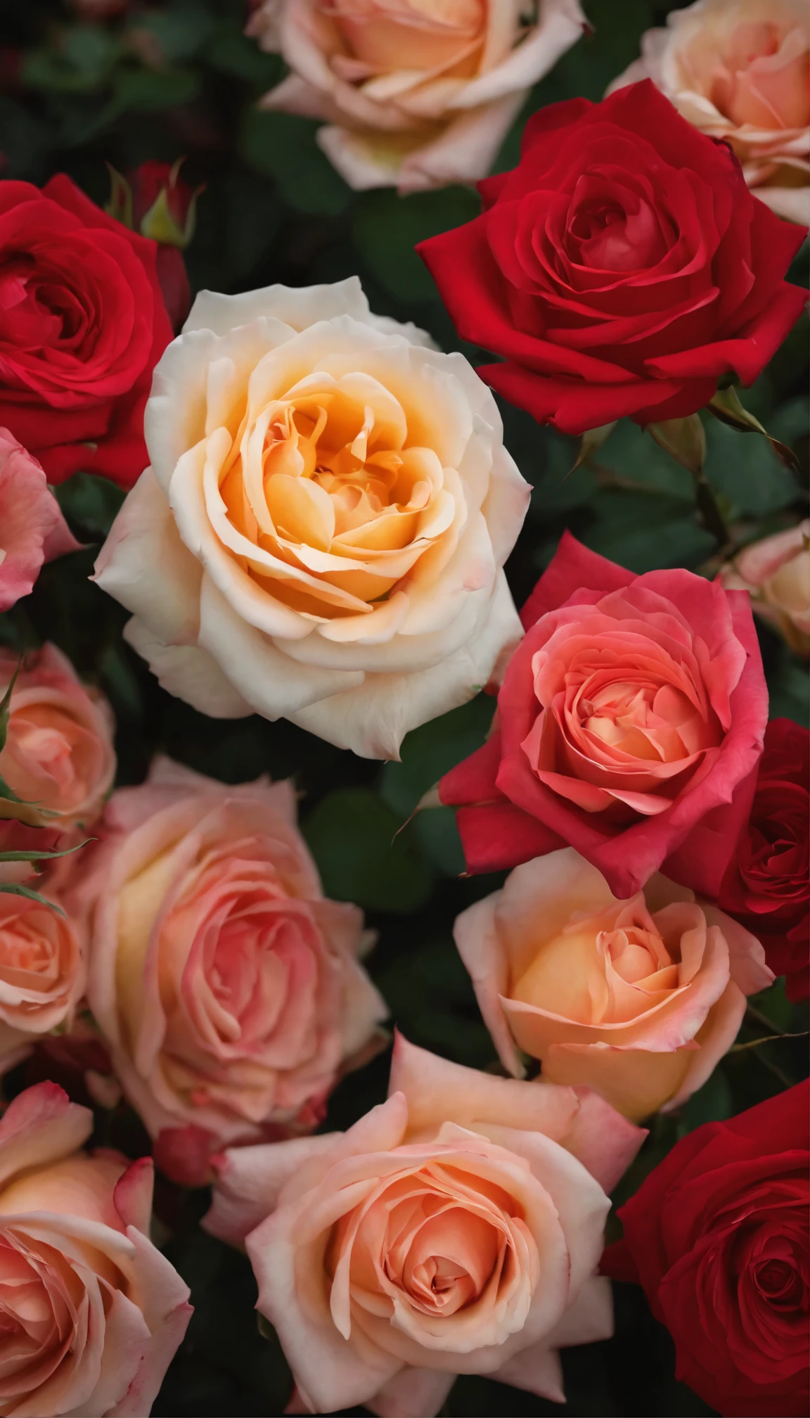 A large patch of roses,Red rose,Sea of flowers