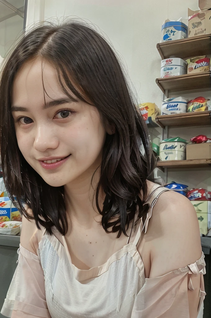（There is a woman sitting at a table drinking beer, bar girl, In a tatami room, with a drink, Drinking beer, In the pub, In the pub, at bar, drinking beer at bar, Drink at the bar）in a house、（Beer mug）（Edamame、Snacks）down trainer、No bangs:1.10、straight flat chest:1.20, (leaning-forward:1.3)、（Woman with beer）、(Loose trainer:1.5)、bra very.10, Pink areola is visible:1.20,  A Cup:1.20, Erotic, (top-quality、8K、32K、​masterpiece)、japanes、20yr old、Very pretty girl、Beautuful Women、Bright smile、shinny skin、blurry backround、Ear hooks:1.20, A dark-haired:1.10, Upper body close-up、Shot from above、A refreshing smile,Alafed Girl, chiho, iwakura lain, closeup Iwakura Lain, With short hair, Shiori Teshirogi, Kotegawa Yui, hime-cut, She is 20 years old, sui ishida with black hair, lain iwakura, girl cute-fine-face, Clear pubic contours,(Small breasts), hight resolution, ighly detailed, top-quality, [​masterpiece:1.6],, ighly detailed, nffsw, finely detail, top-quality, , Cinematographic lighting, 1girl in、20yr old、Cute Japan Girls、perfect body type、, Cute droopy eyes、Beautiful big eyes、ultra-detailliert、hight resolution、Transcendent beauty　top-quality、​masterpiece、majicMIX Real、(Raw photography:1.2)、(Photorealsitic:1.4)、