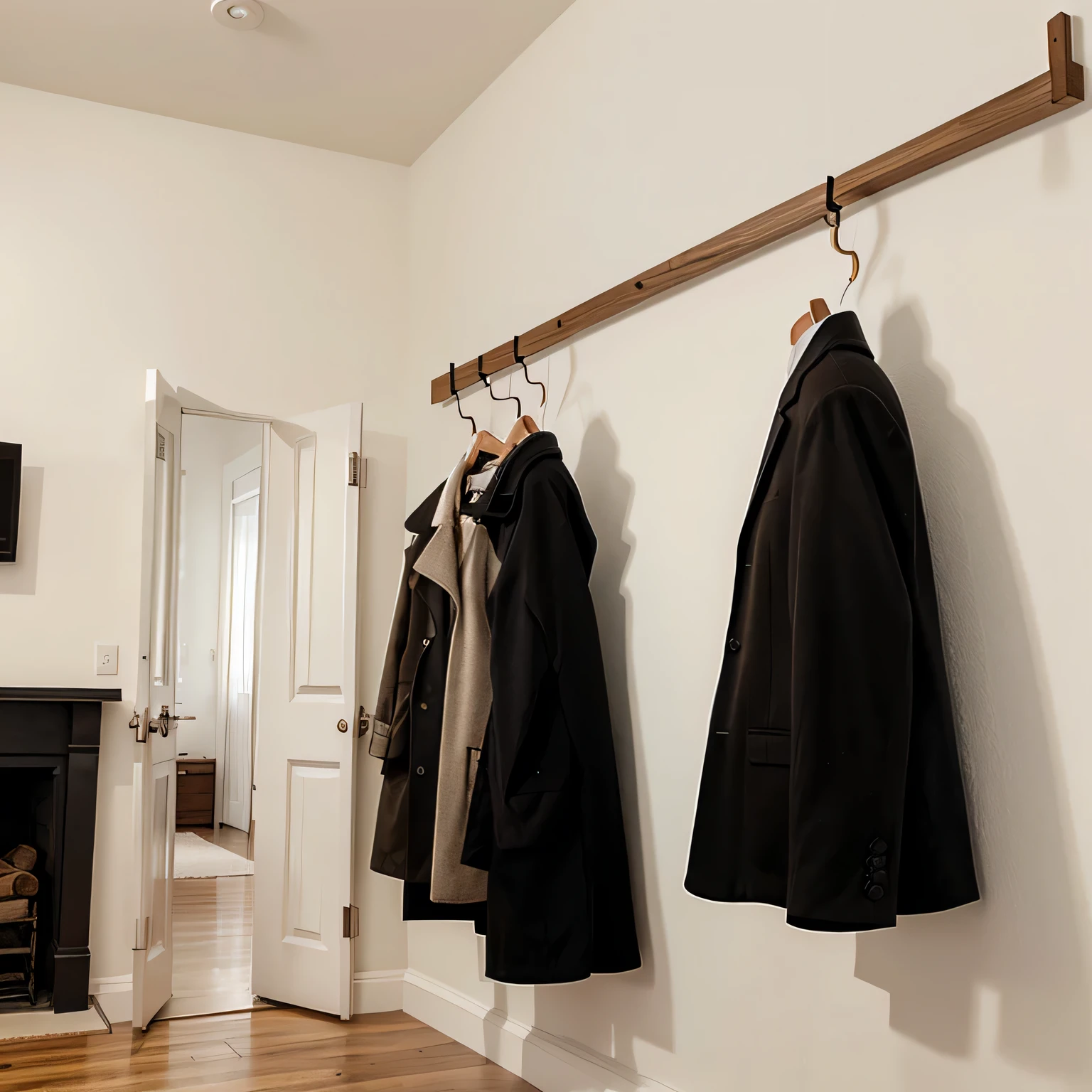 Coat Racks Attaching the crossbar and hooks