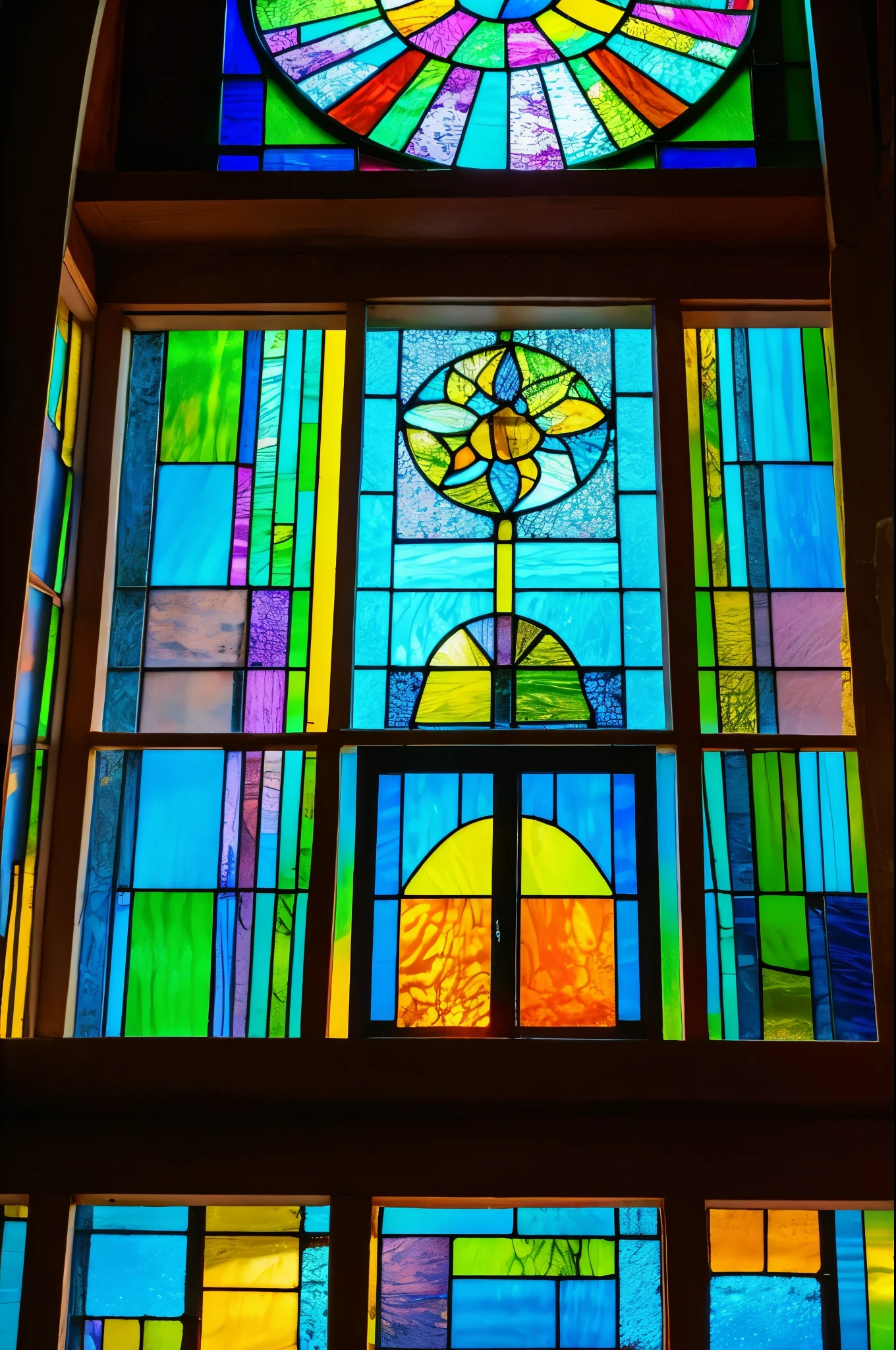 Stained glass colorful