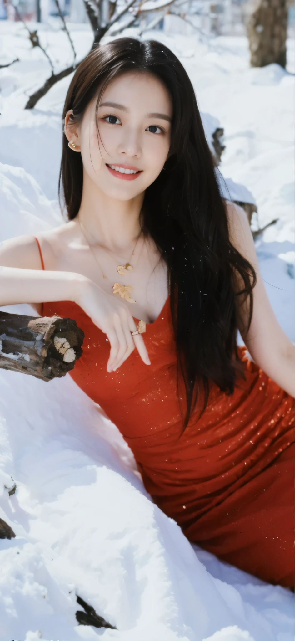 ((Masterpiece, Top image quality, high resolution、alone、shiny skin))(on the table, best quality, actual, super detailed, meticulous, high resolution, 8k wallpaper), Close-up portrait of a beautiful woman, Chariada, smiling, light brown messy hair, Perfect dynamic composition, 美丽meticulous的眼睛, Just like the cover of a fashion magazine, on campus,wearing gold glasses