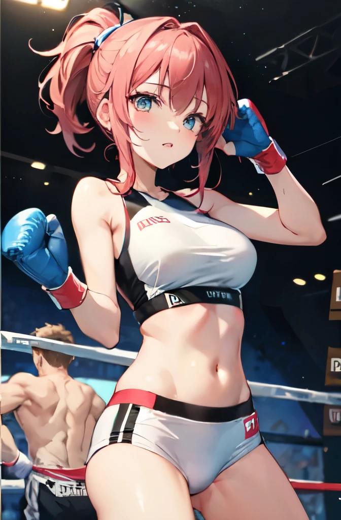 boxing、girl、straight、ponytail