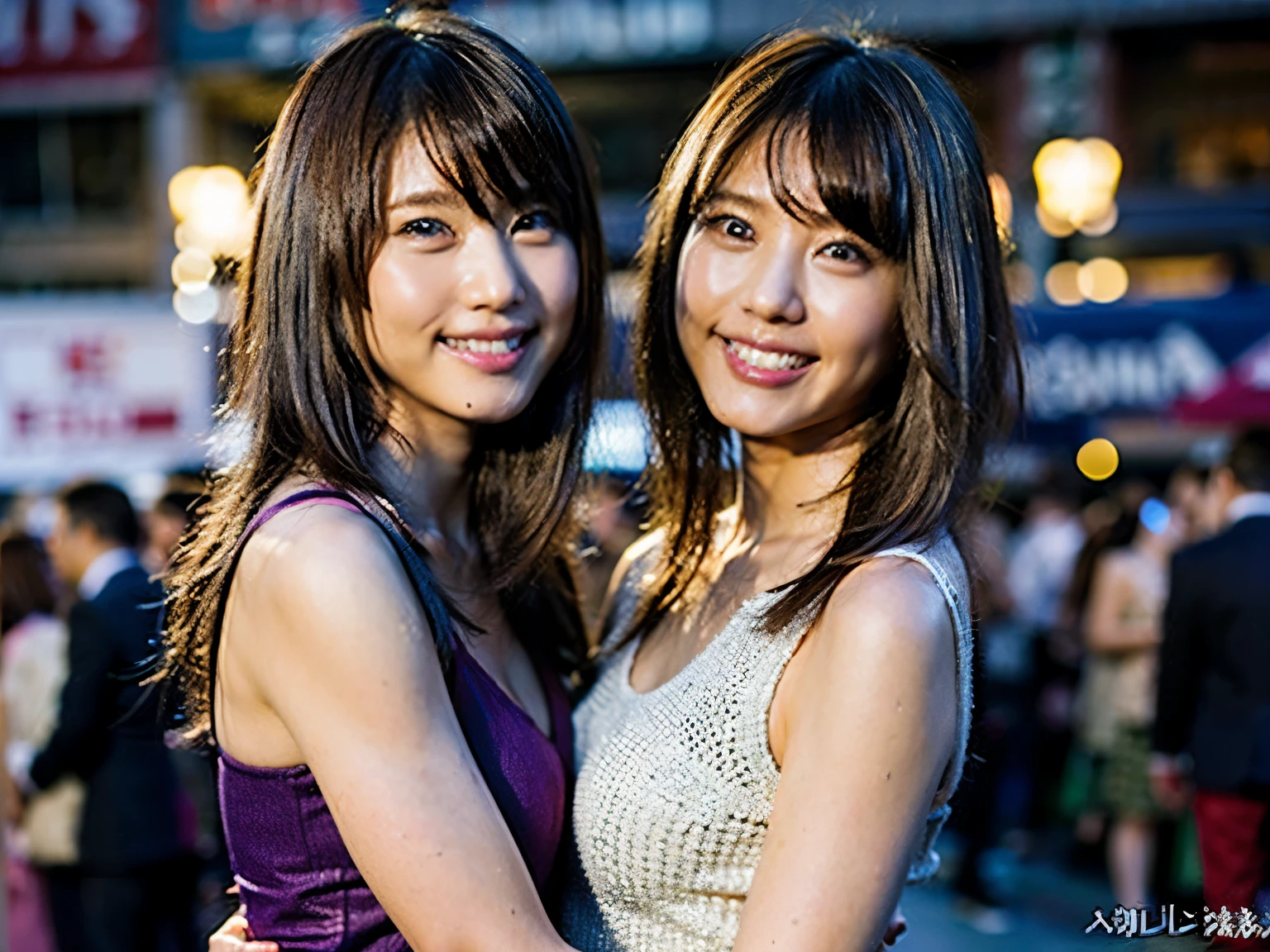 shukezouma, Rendering with Octane, nffsw, (super detailed:1.15), (soft light, sharp:1.2), (((duo,Two girls in costume take a selfie on the street,smile、、colorful pigtails, anime cosplay,))),beautiful Girl, hyper detail eyes, mature, paint drop, tears滴をペイントする, girl made with paint, paint completely, splat, splash, long colored hair,paint light bulb,paint drop, exposed shoulders, tears,I can see your shoulders, thighs are exposed, half naked, focus on the face, beautiful face, eye shadow, bear outline, Russian face, russian girl, mascara, beautiful, 18-year-old