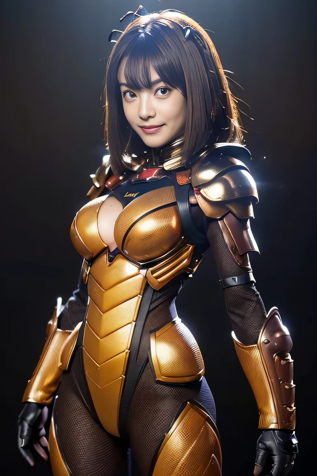 (High resolution,masterpiece,highest quality,Very detailed CG, anime, official art:1.4), realistic, photograph, amazing detail, all complicated, luster and luster,great many layers, 8k wallpaper, 3D, sketch, cute, figure,( alone:1.4), perfect female proportions,villain's daughter, (Fusion of dark brown cockroach and lady:1.4), (brown cockroach form lady:1.2), (brown cockroach woman:1.2), (Fusion:1.2), (alone:1.4), (evil smile:1.2), muscular, abs, (Cockroach brown exoskeleton bio insect suit:1.4), (Cockroach brown exoskeleton bio insect armor:1.2), (brown transparent cockroach feathers:1.4), (brown cockroach antenna:1.3),