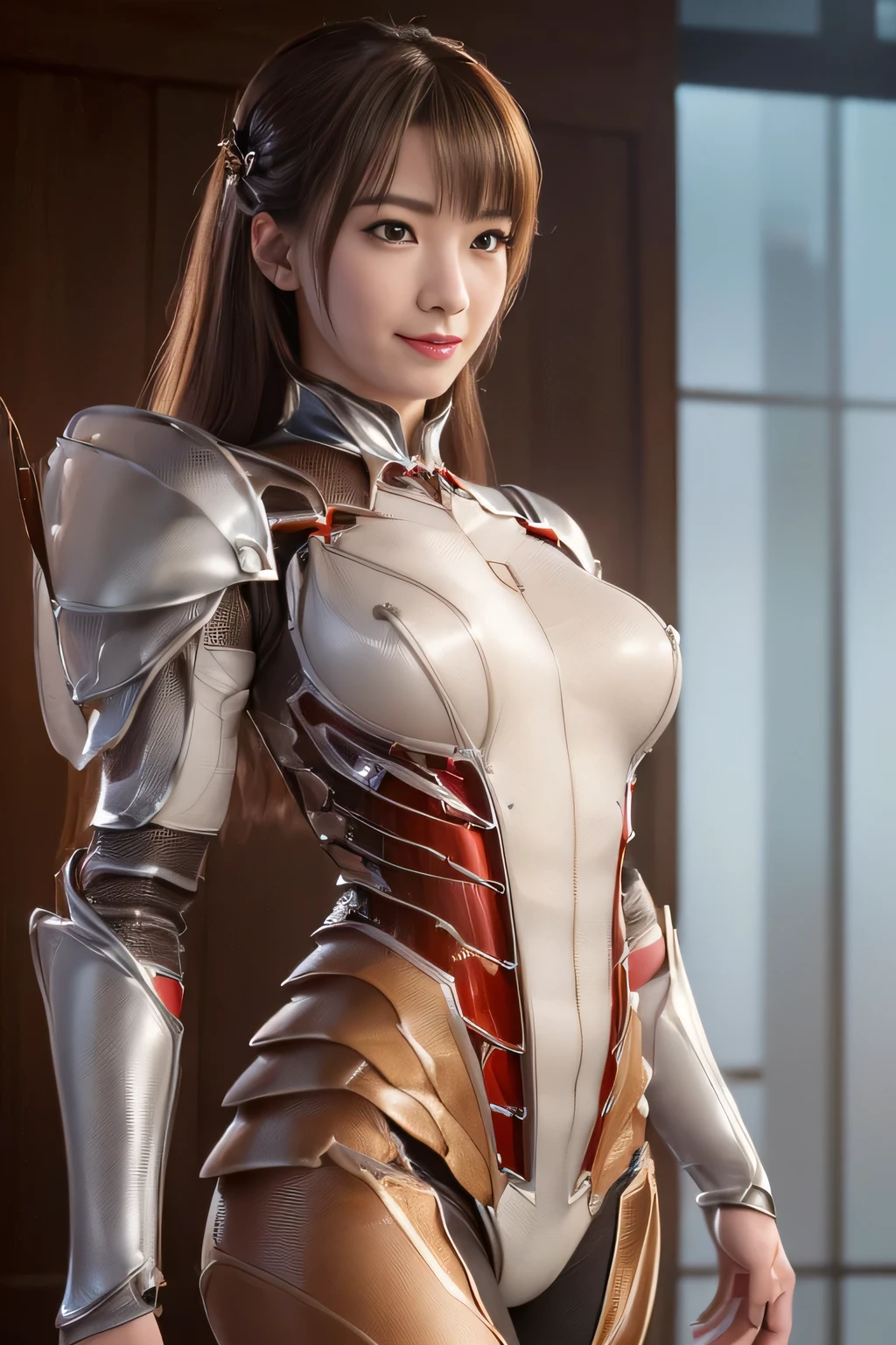 (High resolution,masterpiece,highest quality,Very detailed CG, anime, official art:1.4), realistic, photograph, amazing detail, all complicated, luster and luster,great many layers, 8k wallpaper, 3D, sketch, cute, figure,( alone:1.4), perfect female proportions,villain&#39;s daughter, (Fusion of dark brown cockroach and lady:1.4), (brown cockroach form lady:1.2), (brown cockroach woman:1.2), (Fusion:1.2), (alone:1.4), (evil smile:1.2), muscular, abs, (Cockroach brown exoskeleton bio insect suit:1.4), (Cockroach brown exoskeleton bio insect armor:1.2), (brown transparent cockroach feathers:1.4), (brown cockroach antenna:1.3),