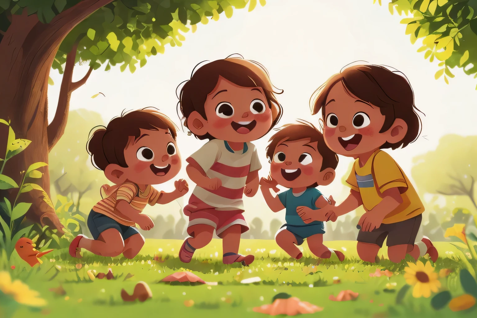 closeup, children playing
