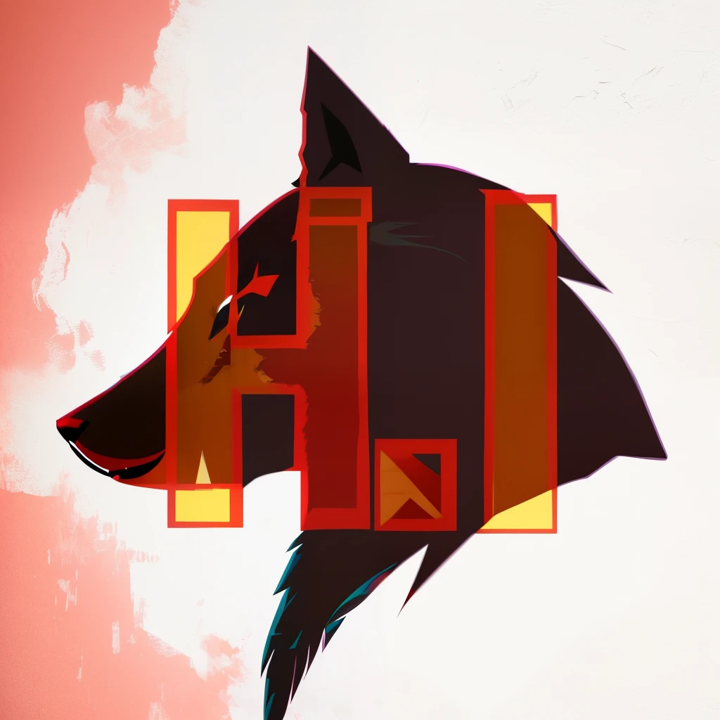 there is a picture of a dog with the h word on it, LH 2, foto do perfil 1024px, GTHL.arte, H3H3, digital arte hi, hq artework, fundo infernal, Hellhounds, hd artework, fanart de alta qualidadee, header with logo, inspirado por Johannes Heisig, half wolf half shark, da linha direta miami