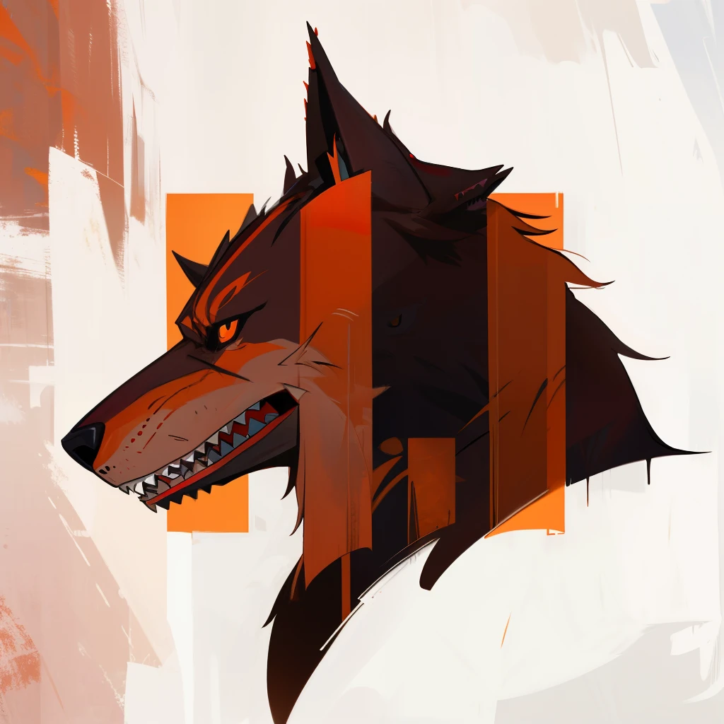 there is a picture of a dog with the h word on it, LH 2, foto do perfil 1024px, GTHL.arte, H3H3, digital arte hi, hq artework, fundo infernal, Hellhounds, hd artework, fanart de alta qualidadee, header with logo, inspirado por Johannes Heisig, half wolf half shark, da linha direta miami
