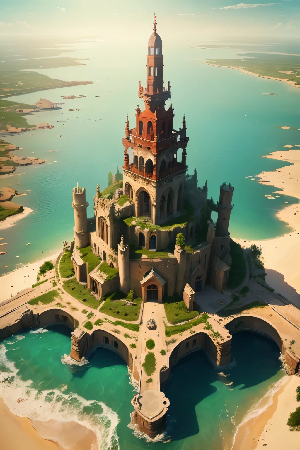 ((best quality)), ((masterpiece)), (detailed),
The Submerged Citadel of Atlantis, under water, Gothic art, drop shadow, masterpiece, accurate, super detail, award winning, best quality, highres, 16k, 8k, 4K