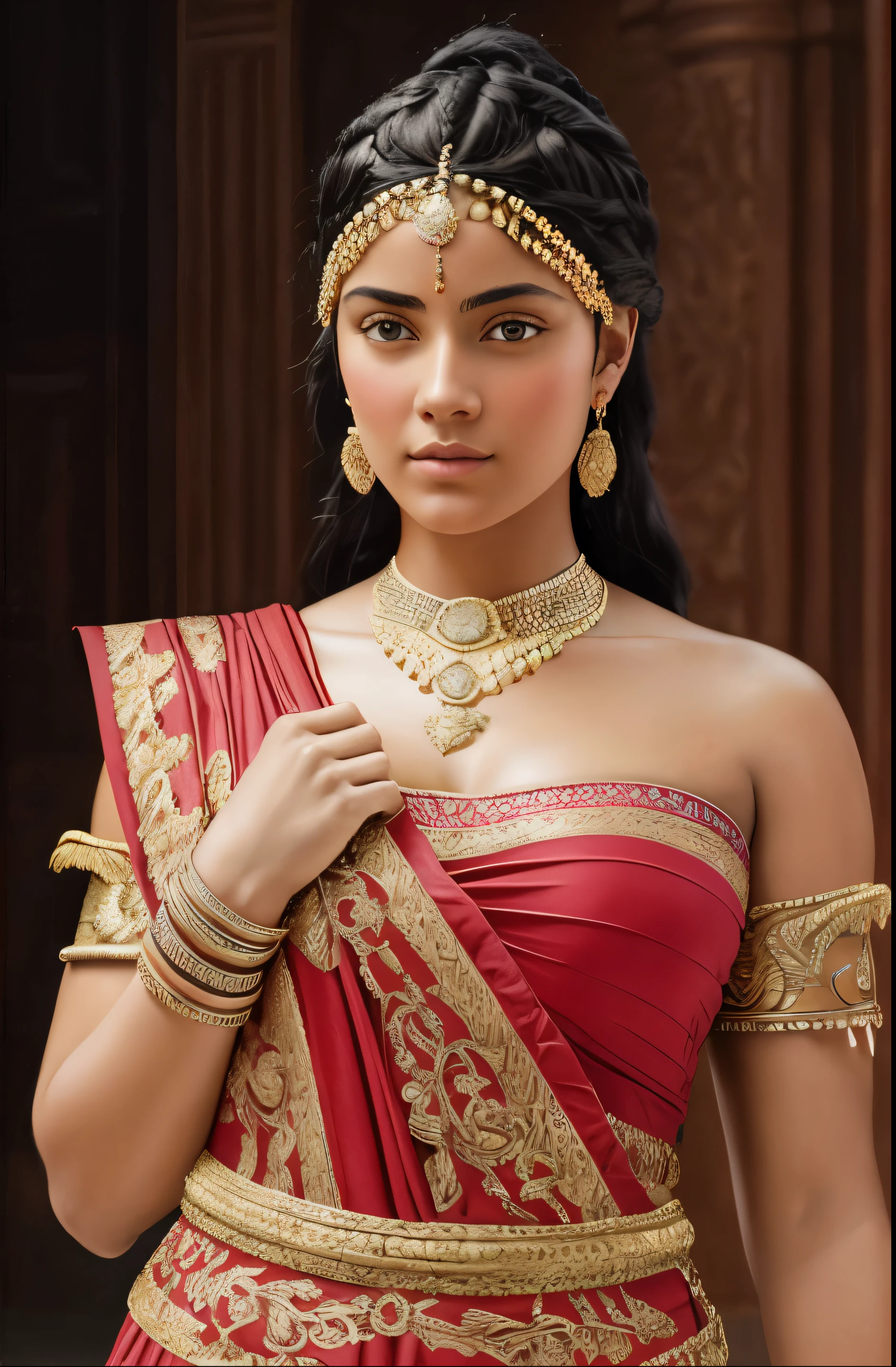 in John William Godward style, by John William Godward, realism, academic Art, oil painting, acrylic on canvas, intricate details, 19th century art, baroque style painting, renaissance Art, acrylic on canvas, highly detailed, Fantasy art style, oil painting, a painting of a female Spartan warrior woman, sfw