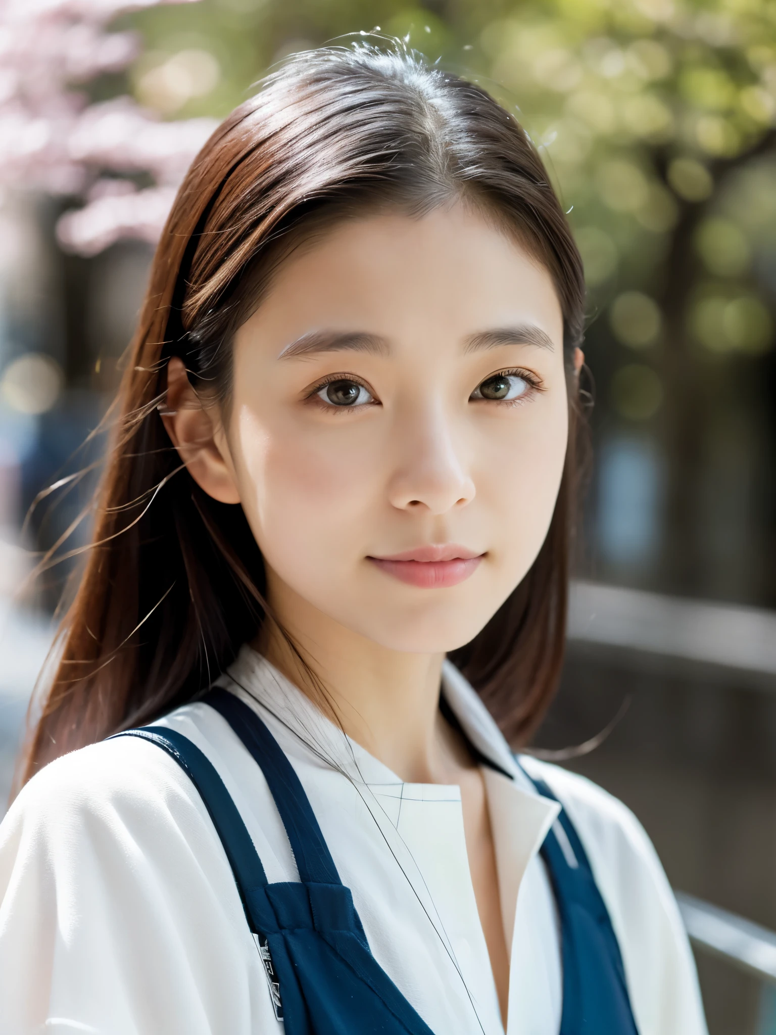 photorealistic, 8K full-length portrait, Beautiful woman, attractive look, Clear system, 20-year-old, Tokyo, In 2024, spring, Shibuya in the background