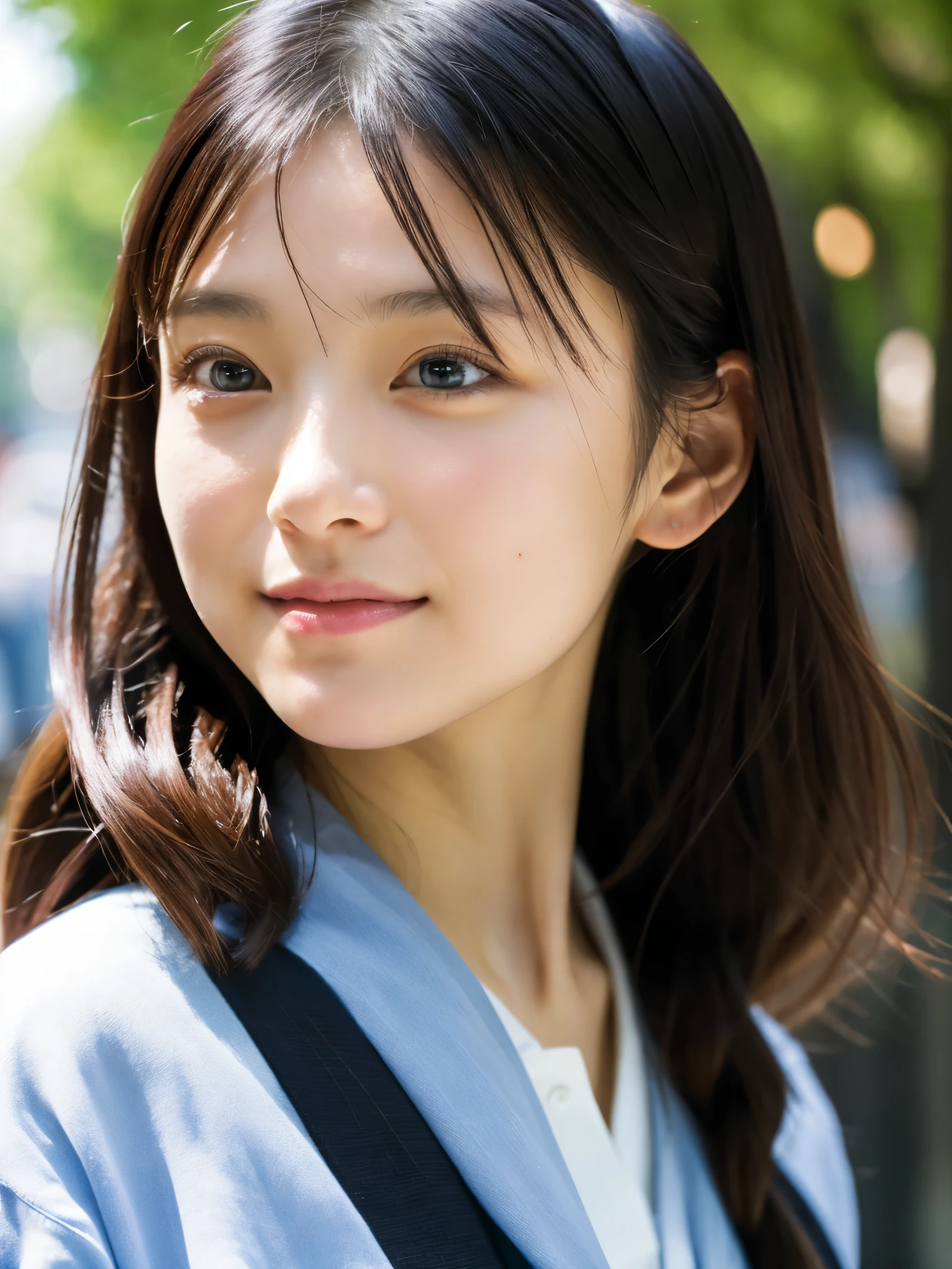 photorealistic, 8K full-length portrait, Beautiful woman, attractive look, Clear system, 20-year-old, Tokyo, In 2024, spring, Shibuya in the background