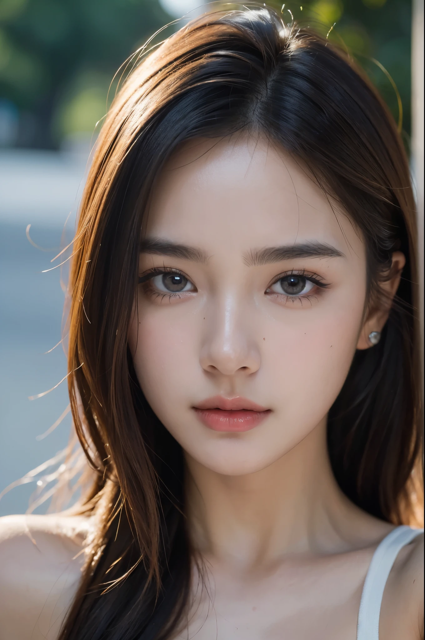 8K,Best quality, masterpiece, ultra high res, (photorealistic:1.4), raw photo, (Authentic skin texture:1.3), (film grain:1.3), (selfie angle),1girl,beautiful detailed eyes and face,masterpiece, best quality,close-up,upper bod,