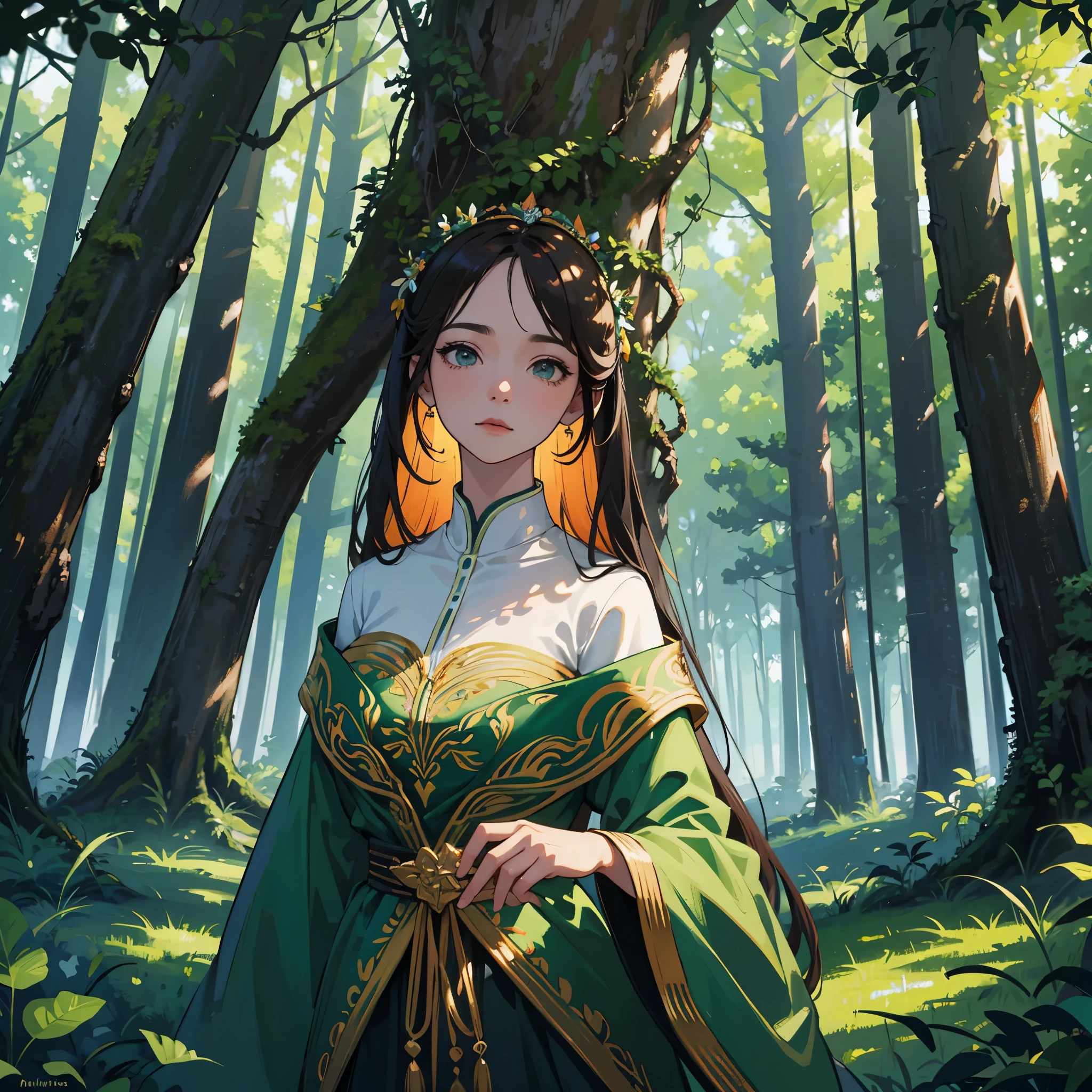 best quality,highres,ultra-detailed,photorealistic:1.37,conceptual art,araucaria tree,ancient,majestic,evergreen,unique leaves,impressive scale,dense foliage,tall and straight trunk,strong roots,mysterious atmosphere,shades of green and brown,dappled sunlight,serene and peaceful,artistic representation of nature,surreal elements,ethereal beauty,harmony with the surroundings,detailed textures and patterns,visual depth,contrast and shadows,impressive size,perspective from the ground,stunning artistry,vivid colors,pure craftsmanship,fine details,subtle nuances,quality of a masterpiece,sophisticated art style,impressive realism,realistic portrayal,naturalistic interpretation,play of light and shadow,sense of tranquility and serenity,majestic presence,powerful symbol of nature.