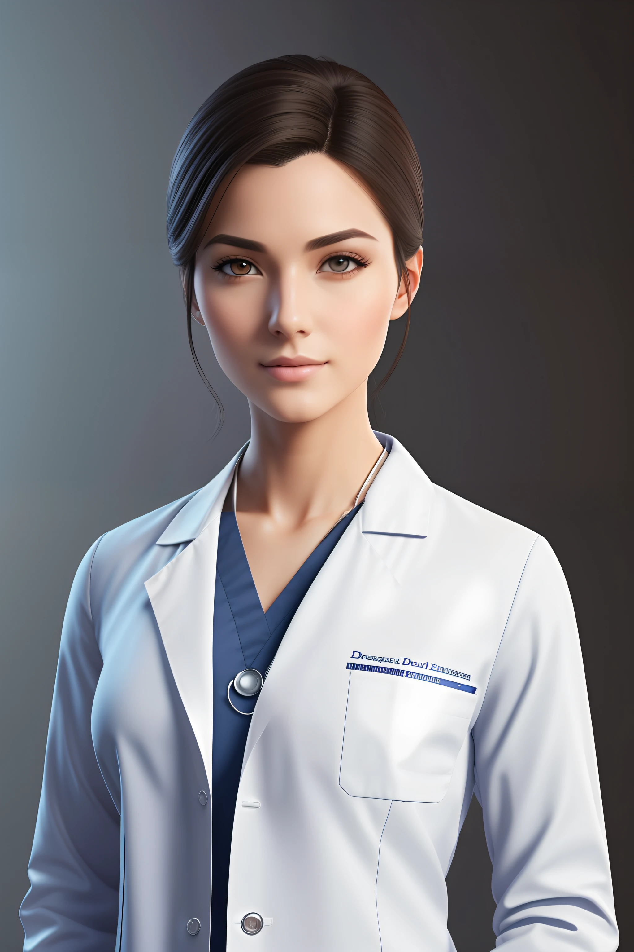 Photo of a handsome young doctor wearing a doctor&#39;s outfit in the style of Stefan Kostic, realista, sharp focus, 8K high definition, Insanamente detalhado, Intricado, elegante, Arte de Stanley Lau e Artgerm