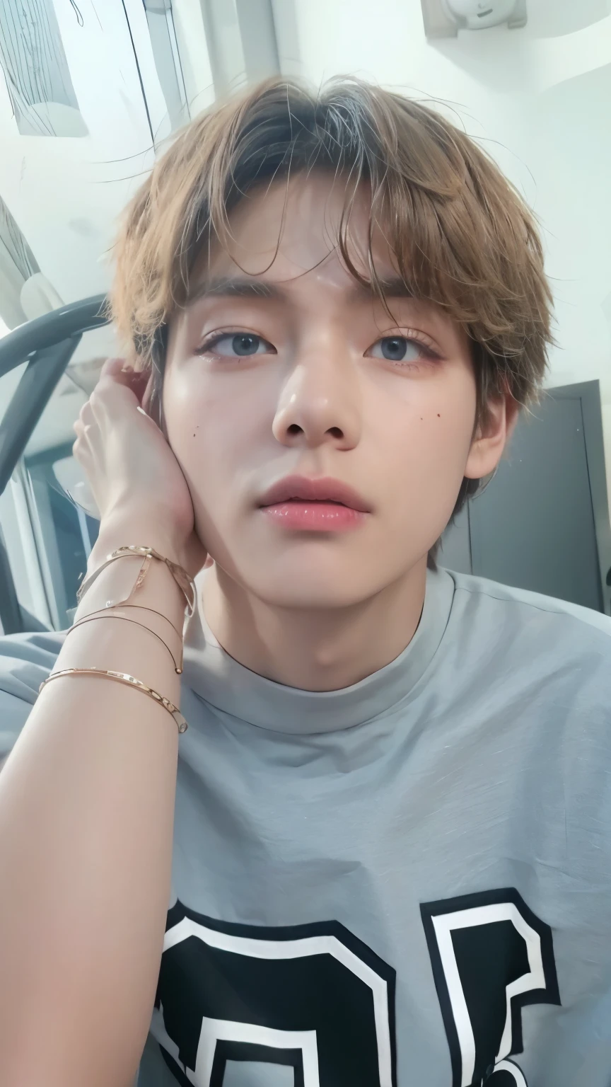 Taehyung from bts face, fotorealista, ultrahd, 8K.
