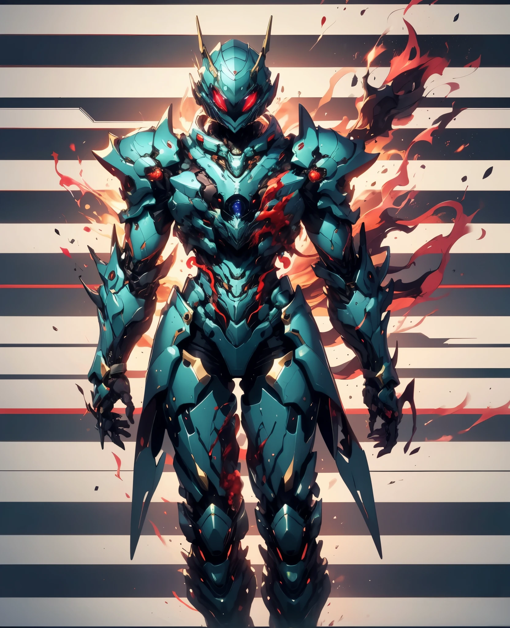 A woman adorned in fantasy-style full-body armor, a crown-concept fully enclosed helmet that unveils only her eyes, a composite layered chest plate, fully encompassing shoulder and hand guards, a lightweight waist armor, form-fitting shin guards, the overall design is heavy-duty yet flexible, (the armor gleams with a golden glow, complemented by red and blue accents), exhibiting a noble aura, she floats above a fantasy-surreal high-tech city, this character embodies a finely crafted fantasy-surreal style armored hero in anime style, exquisite and mature manga art style, (Queen bee and spider hybrid concept Armor, plasma, blood), ((Element, bio mecha, long legs, elegant, goddess, femminine:1.5)), metallic, high definition, best quality, highres, ultra-detailed, ultra-fine painting, extremely delicate, professional, anatomically correct, symmetrical face, extremely detailed eyes and face, high quality eyes, creativity, RAW photo, UHD, 32k, Natural light, cinematic lighting, masterpiece-anatomy-perfect, masterpiece:1.5
