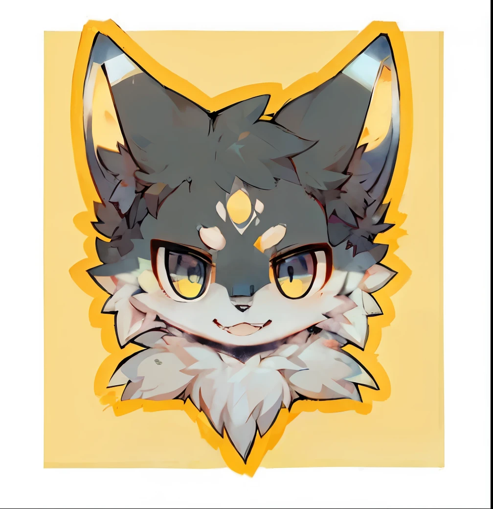 avatar,little wolf,Lovely,black hair,wear glasses,White clothes