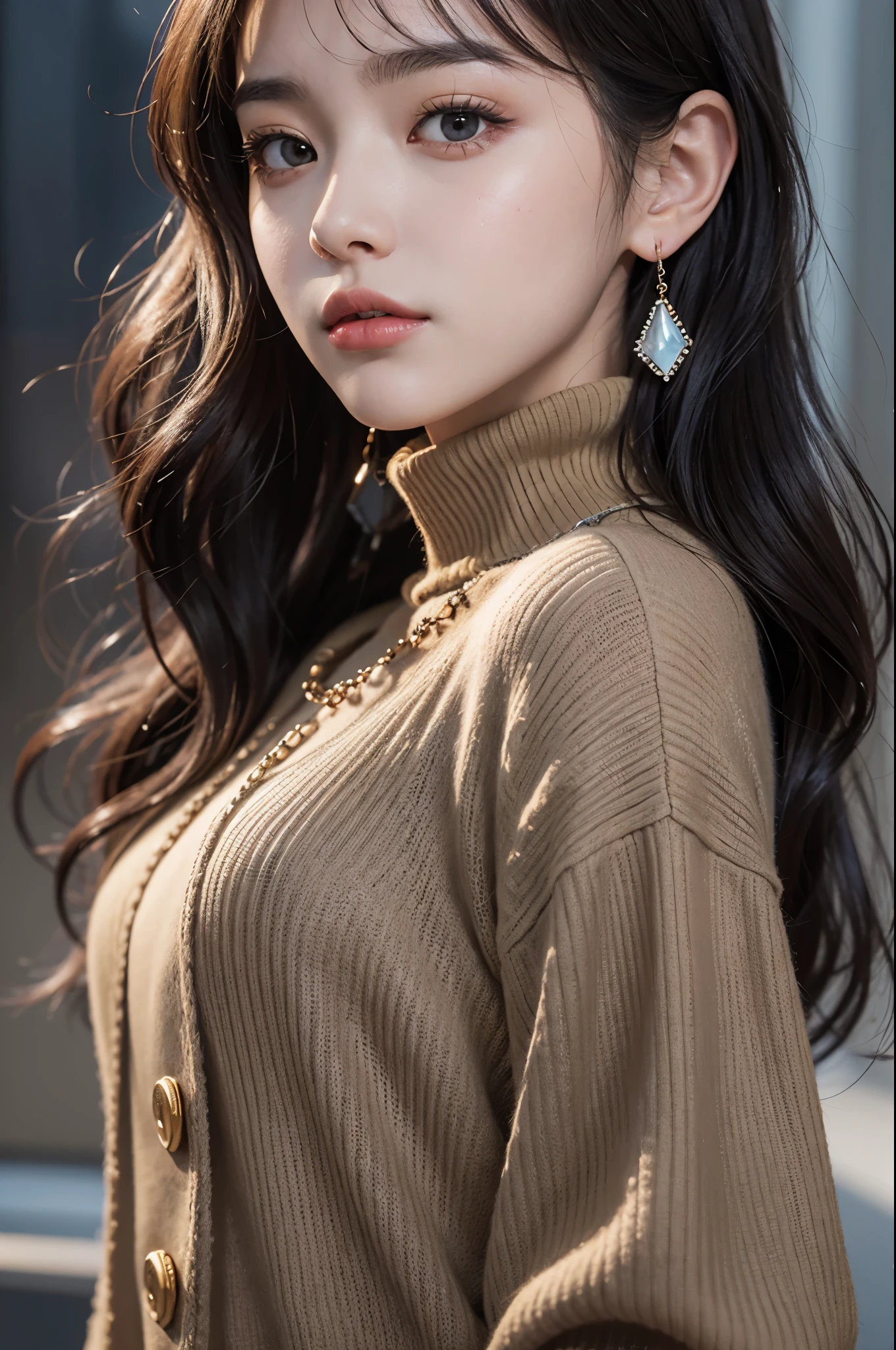 (最高qualityのディテール)、real、8K UHD、High resolution、(1 girl:1.2)、super detail、高qualityテクスチャ、intricate details、detailed、非常detailedなCG、高qualityの影、Detail beautiful delicate face、Detail beautiful delicate eyes、Depth of bounds written、Ray tracing、20th generation、Pretty Kpop Girl、(Korean Ulsan Face)、slender face、(Ulsan-6500-V1.1:0.6)、Pure Eros Face_v1、glow eyes、perfect body、 view viewer、(最高qualityのディテール:1.2)、real、8K UHD、High resolution、(1 girl:1.2)、super detail、高qualityテクスチャ、intricate details、detailed、非常detailedなCG、高qualityの影、Detail beautiful delicate face、Detail beautiful delicate eyes、Depth of bounds written、Ray tracing、20th generation、Pretty Kpop Girl、(Korean Ulsan Face)、slender face、(Ulsan-6500-V1.1:0.6)、cheek、glossy lips、、high resolution, best image quality, 最高quality, photorealistic, 超detailed, realな写真, 4K 8K UHDフルカラーRAW写真, fujifilm(Medium format), hasselblad, carl zeiss, incredible dynamic range photography(convenience_Art by Smooth-768:1.1),High resolution, High pixel count, 明確なdetailed, clear image, natural color reproduction, noise reduction, high fidelity, quality, Software improvements, upscaling, Optimized algorithm, professional level retouching,
1. Oversized coat:
The coat is、Choose an oversized design that covers from shoulders to knees.。Color is classic navy or black、or warm khaki or beige, Such.、Choose colors that match the season。
2. Knitted sweater or turtleneck:
To protect yourself from the cold、Knitted sweater or turtleneckを選択してください。Match the texture and color of the knit to the coat.。
3. wide leg pants:
For pants, Choose a wide-leg design、Combines ease of movement and style。Denim in dark tones or black trousers will look good.。
4. knee high boots:
What is included in an oversized coat、足首からふくらはぎまでカバーするknee high bootsとペア。Boots are black or dark brown and chic.、Gives a stylish impression。
5. accessories:
シンプルなゴールドまたはシルバーのaccessoriesを選択してください、Add elegance to your outfit。for example、Long necklaces and large earrings are recommended.。
6. handbag:
handbag、Choose a color that matches the tone of your outfit.。ショルダーバッグやトートバッグはconvenienceでスタイリッシュ。
7. Makeup and hairstyle:
In makeup, Choose natural colors、Make your skin look beautiful。wavy hair、By creating loose curls、Appeal to softness。