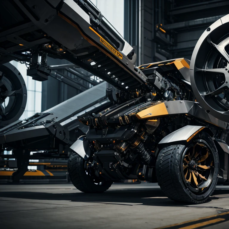 Innovative machine design. Mechanical marvel. Precision engineering. Futuristic aesthetics. By industrial artist.