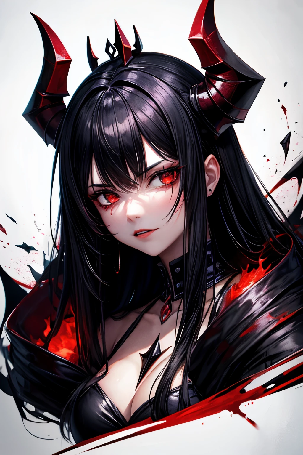 God of Desire, Female, Black, Red, Silver, hightquality, Anime, NSFW