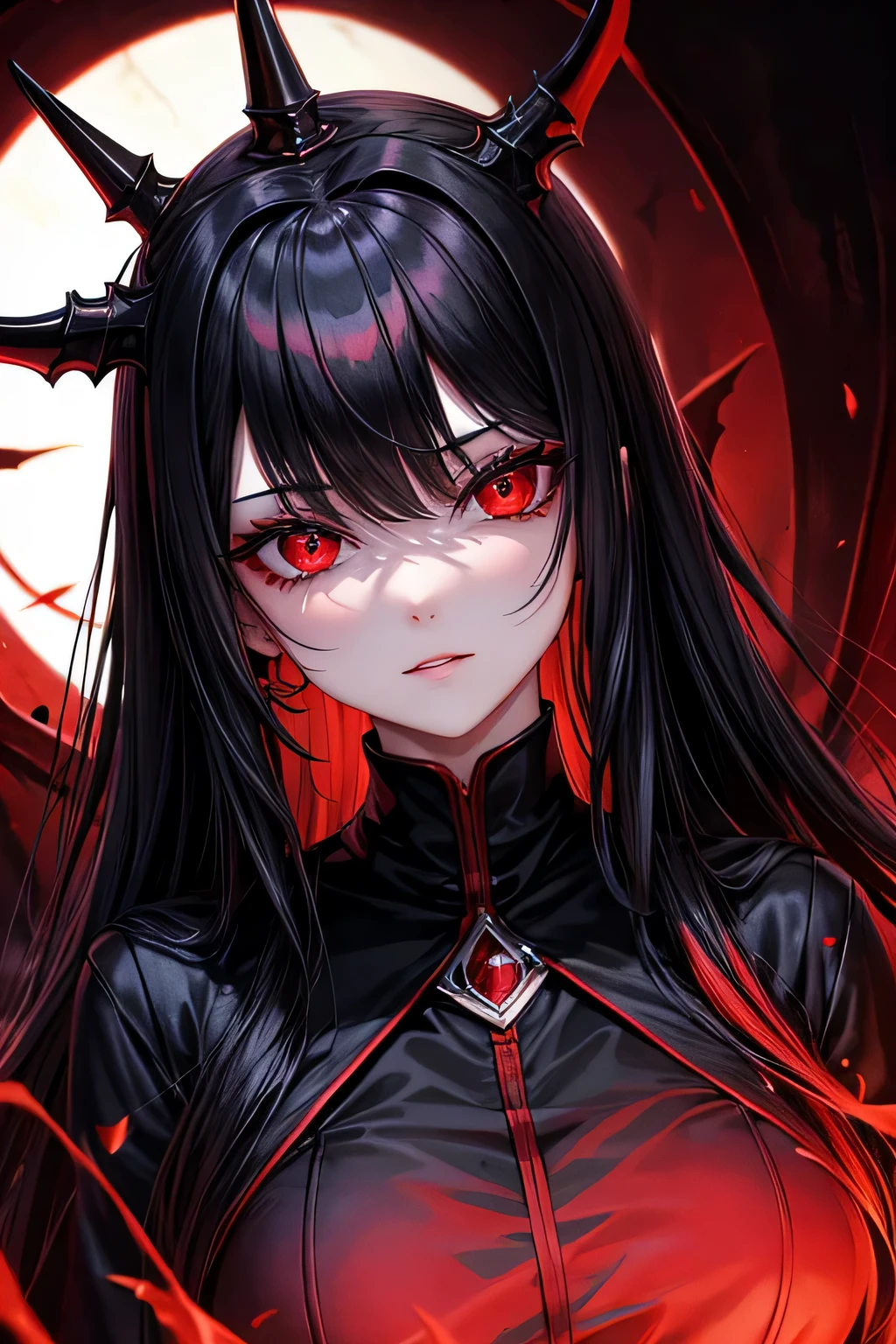 (best quality), 1man,Masculinity, focus only, perfect face, pretty face, The facial details are particularly rich,(One with long black hair:1.5),(red eyes:1.4),(vampire:1.4),(Open your mouth to show your fangs:1.3),Gorgeous dark atmosphere, man in black suit,late night