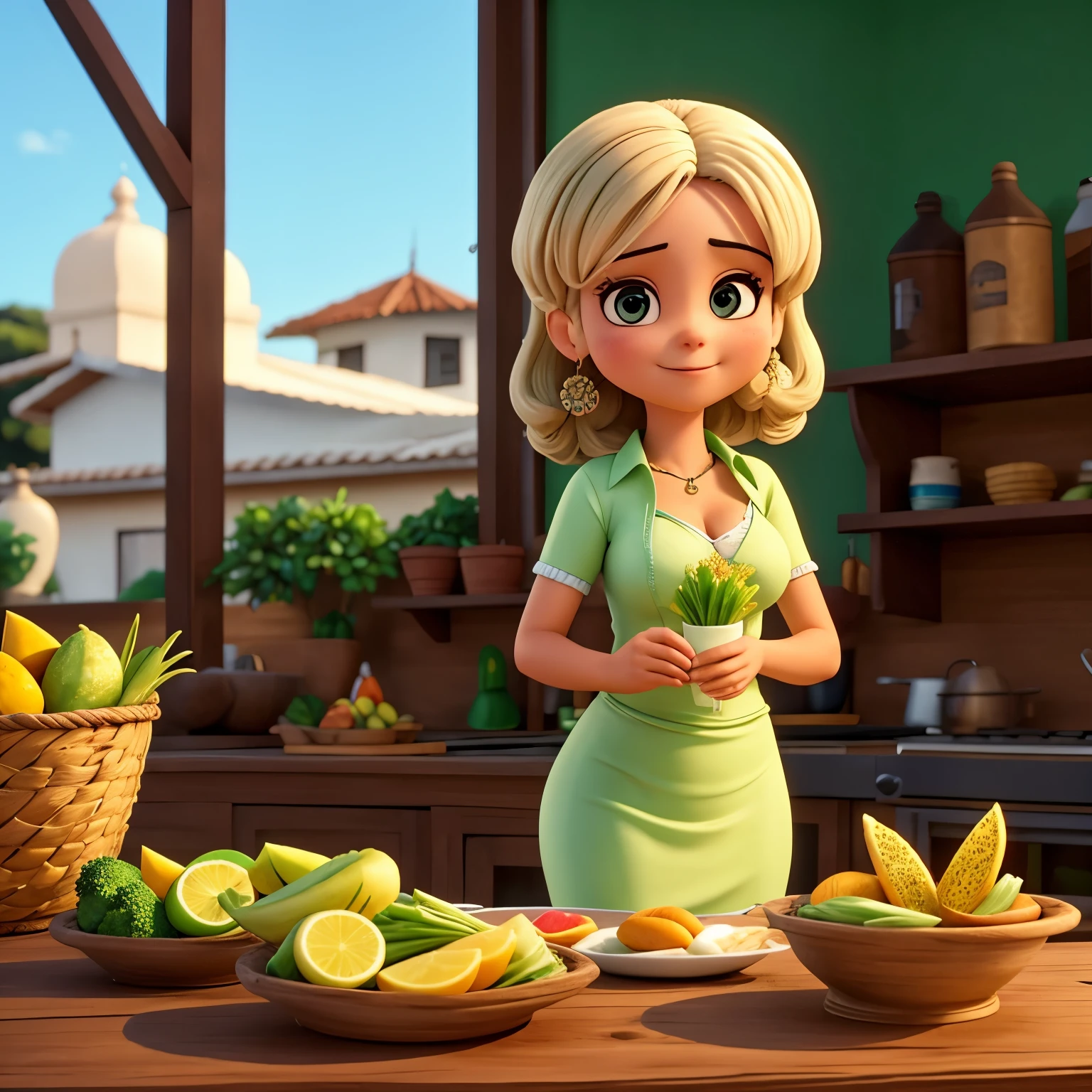 Uma garota servindo como coroinha na quarta feira de cinzas