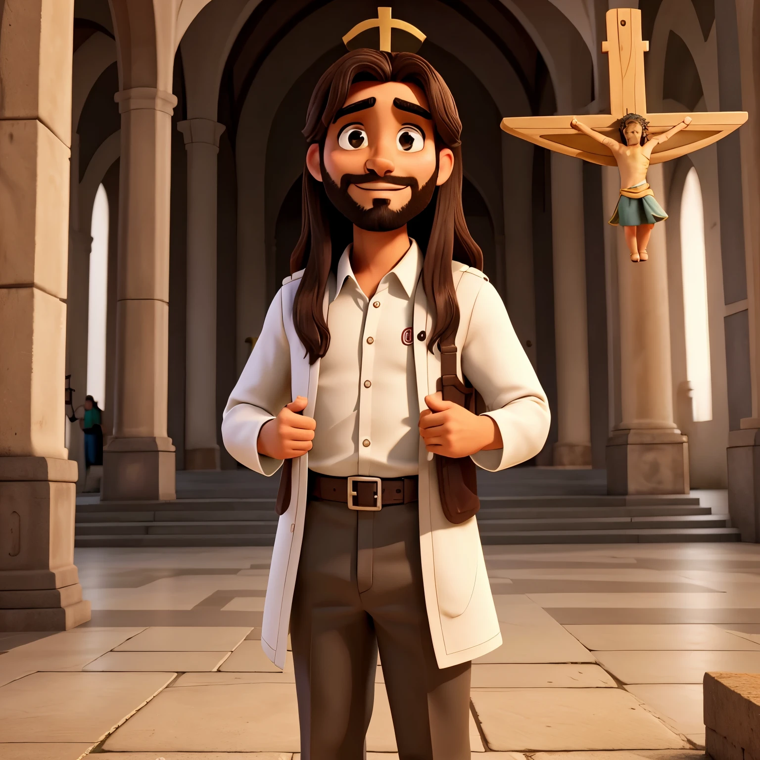 Jesus servindo na quarta feira de cinzas na igreja