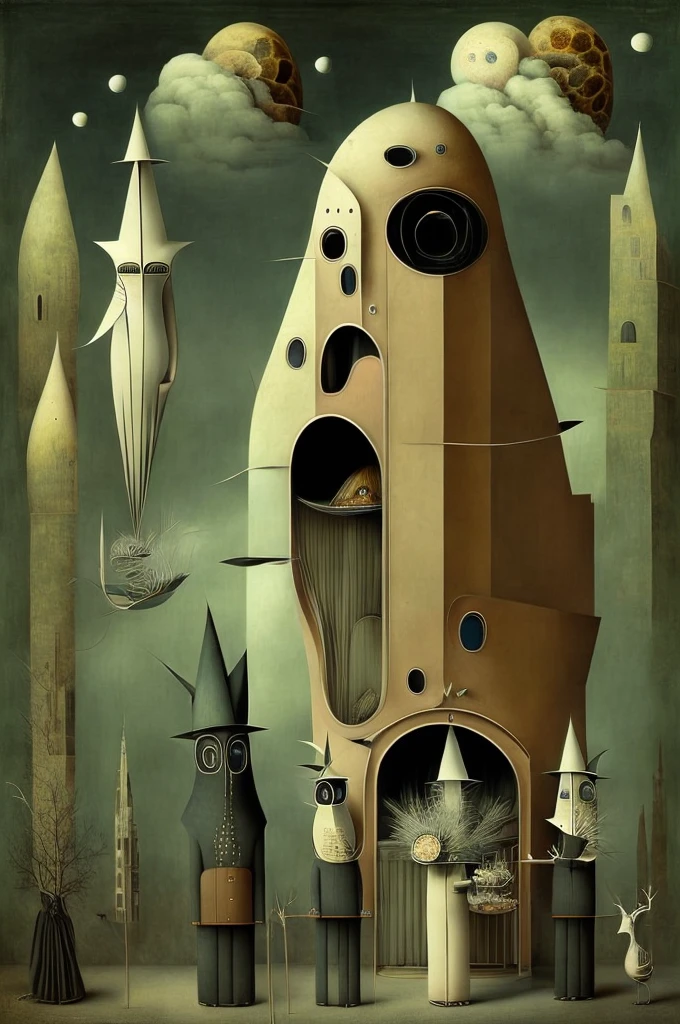 surreal,  assiduous, style of Victor Brauner