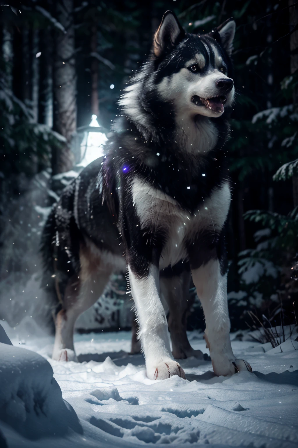 night Husky Malamute howling Masterpiece epic deep path equirectangular snow mountain glacier weather snowflakes waterfall woodland moon luminescence volumetric lightning contrast global illumination saturate ultra_high-resolution meticulously intricate analogique pro-photo-realistic ultra_high-quality ultra_high-detail optimal accurate cgi vfx sfx reflex 3dcg max color-coded extreme improved Octane_rendered UHD NVIDIA_RTX_RENDERING RAY_TRACING DLSS_3 EFFECTS_CINEMATIC XT3 64K 32K 16K HDR unrealengine5 romm rgb pbr 3dcg fxaa blu-ray fkaa txaa rtx ssao enhanced ultra_sharpness
