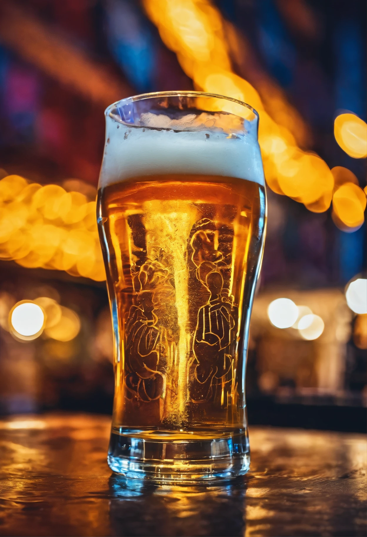 (beer in a penis-shaped glass), A puddle of beer on the table, restaurante, retratos de um, (sharp focus: 1.2), foto (Apartamento Americano),  em uma cafeteria parisiense, (Beautiful reflections: 1.1), Plissados detalhados, Delicious testicles, (Duro: 1.2), (moderate lighting: 1.2), Profundidade de campo, Bokeh, 4k, HDR. Cover foto, ((pele com manchas finas e rugas), (Moody lighting: 1.2)