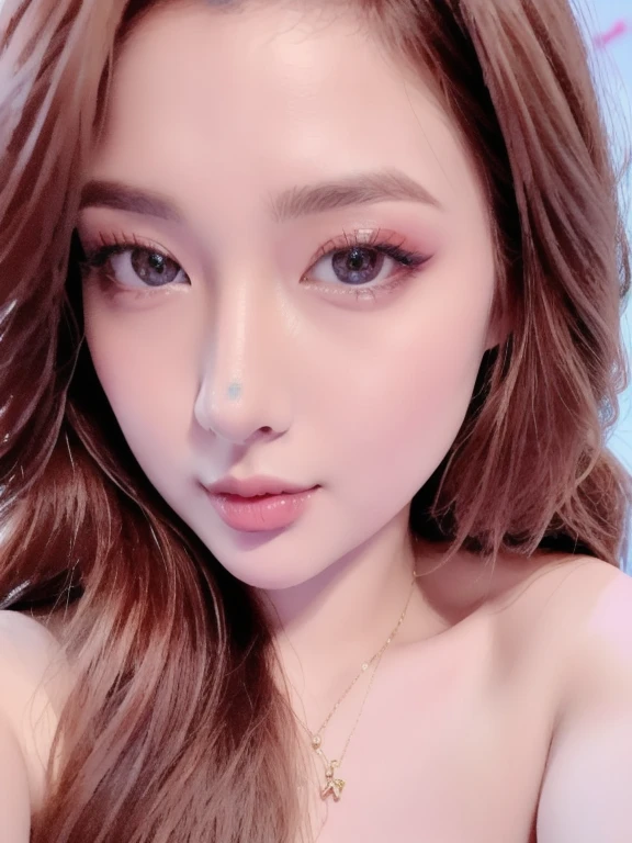 (realistic、masterpiece、Best Quality、8K、highres、high resolution:1.3)、1 girl、Big breasts、white bikini、looking at viewers、super fine face and eyes、long hair、 upper body、