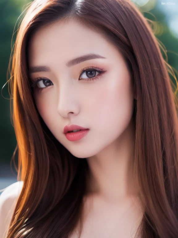 (realistic、masterpiece、Best Quality、8K、highres、high resolution:1.3)、1 girl、Big breasts、white bikini、looking at viewers、super fine face and eyes、long hair、 upper body、